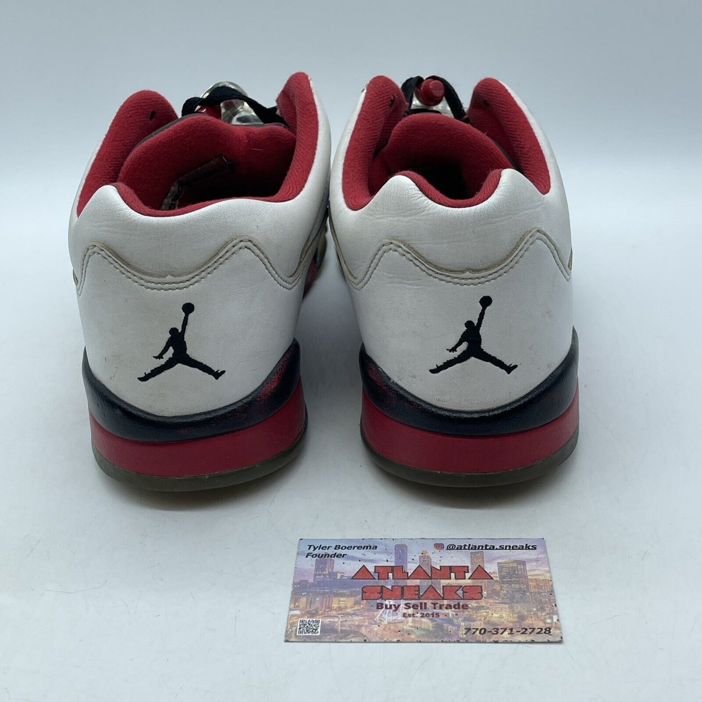 Size 11.5 - Air Jordan 5 Retro 2016 Low Fire Red Black White (819171-101)