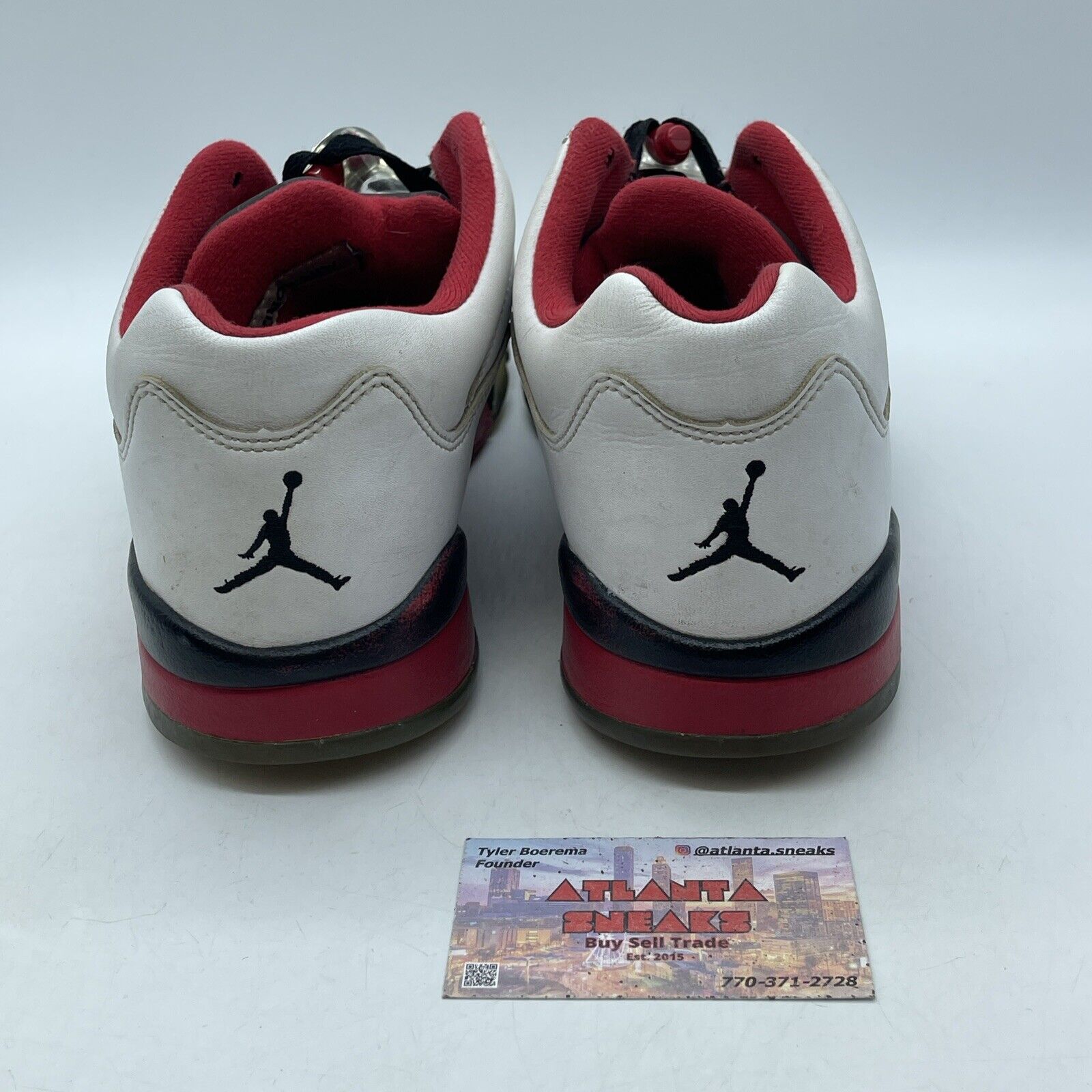 Size 11.5 - Air Jordan 5 Retro 2016 Low Fire Red Black White (819171-101)