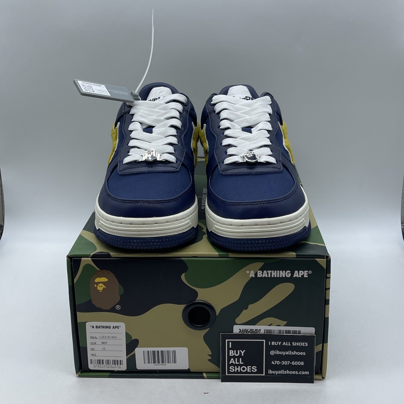 Size 10 - A Bathing Ape "BAPE x Stadium Goods" Bape Sta Navy (1J23-191-904)