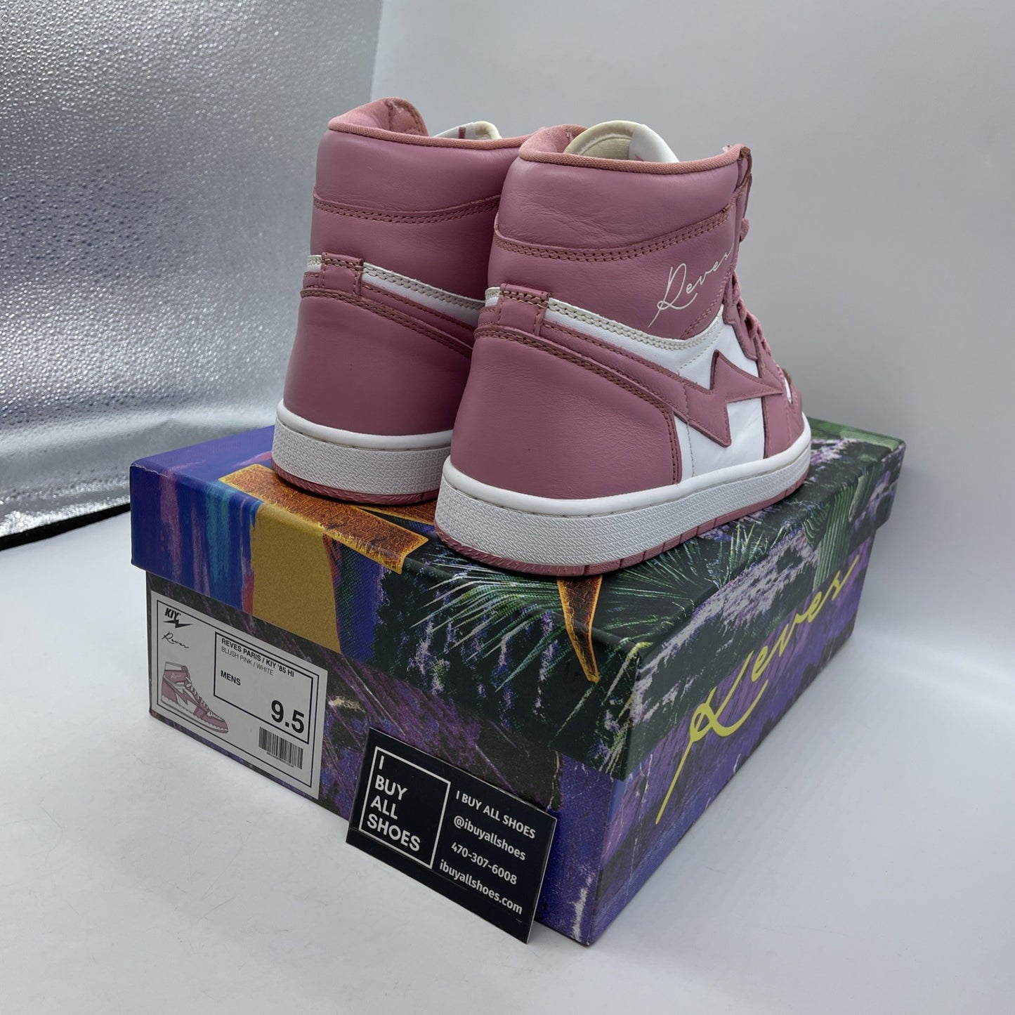 Size 9.5 - AIR KIY x REVES PARIS ‘85 HI “BLUSH PINK”