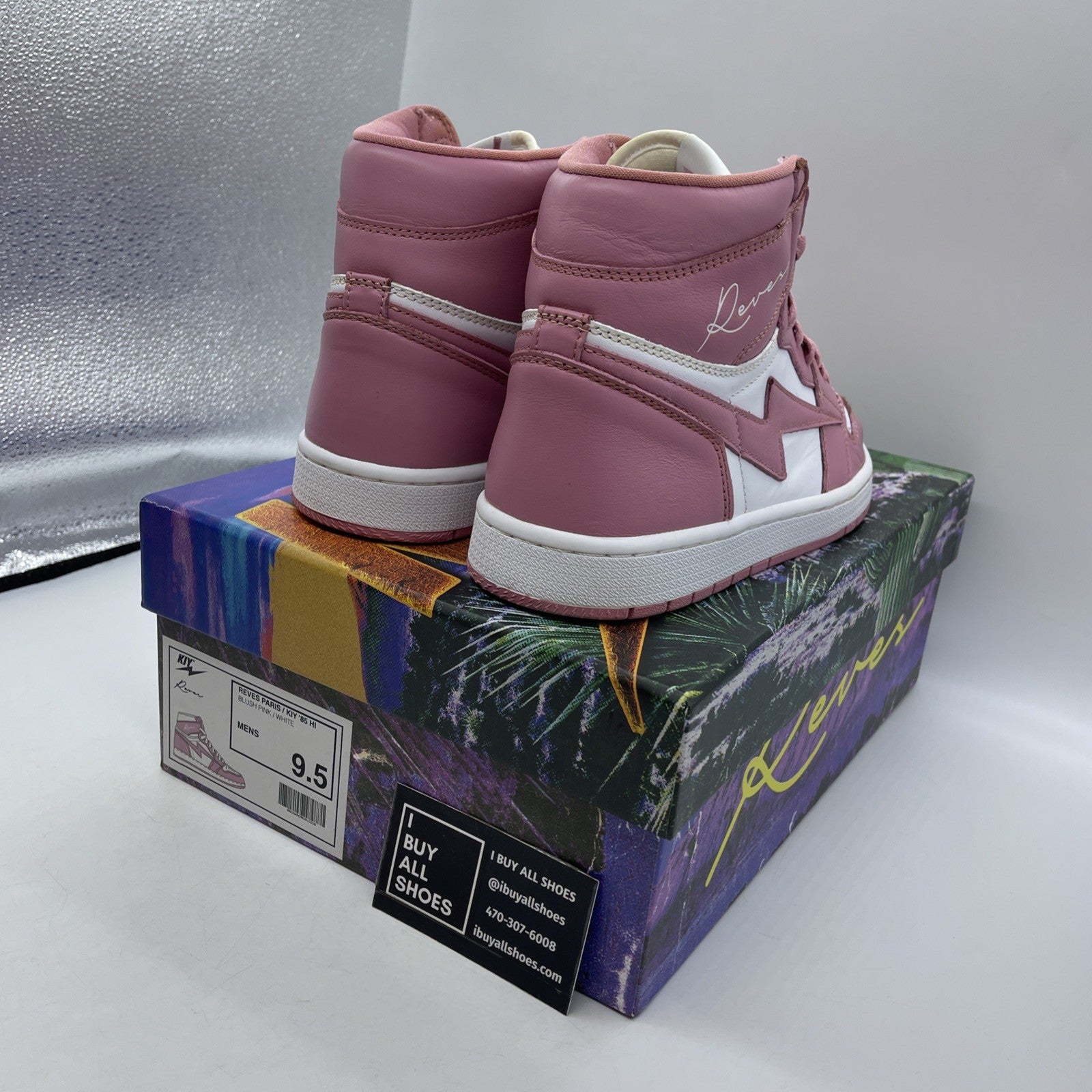 Size 9.5 - AIR KIY x REVES PARIS ‘85 HI “BLUSH PINK”