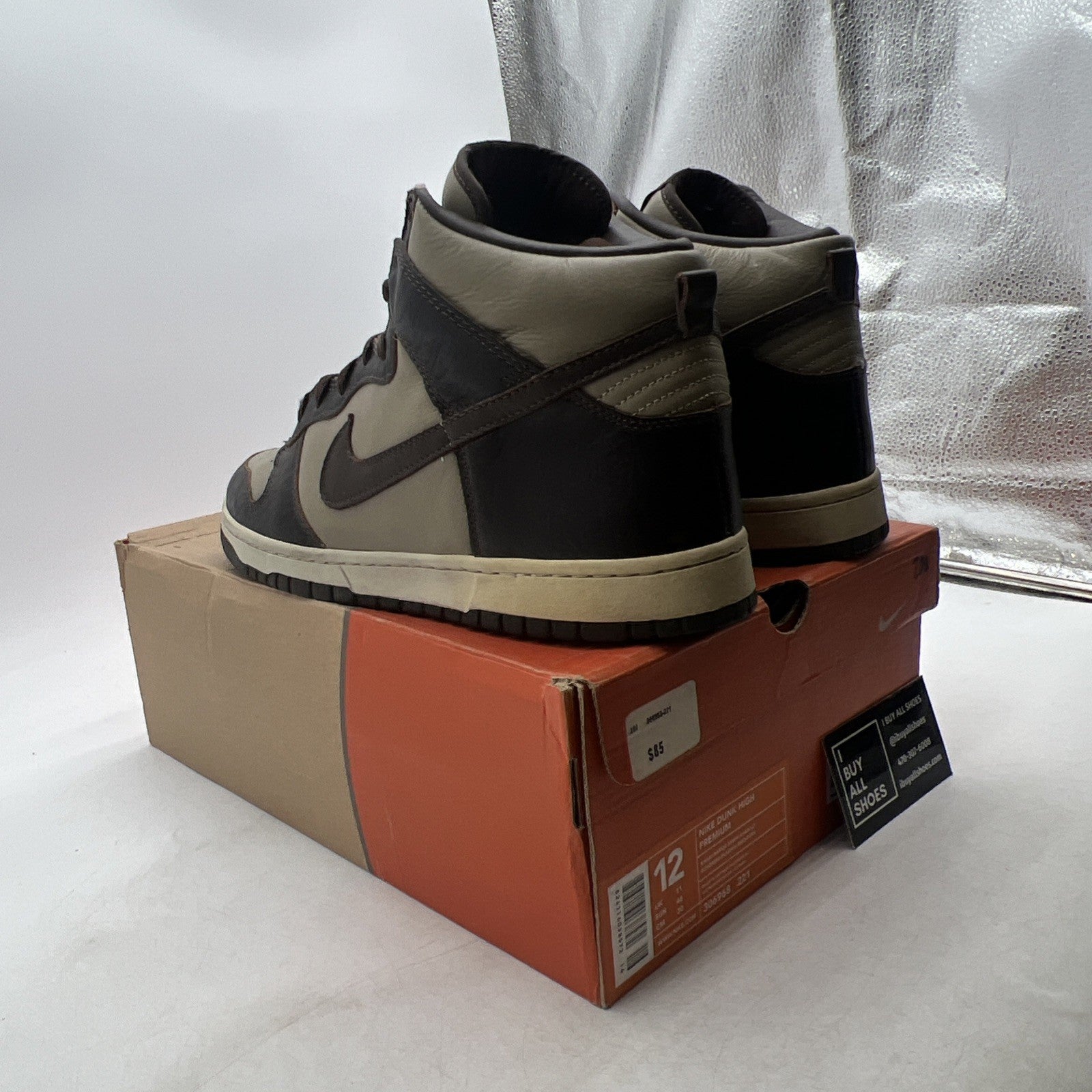 Size 12 - Nike Dunk Premium High Brown (306968-221)