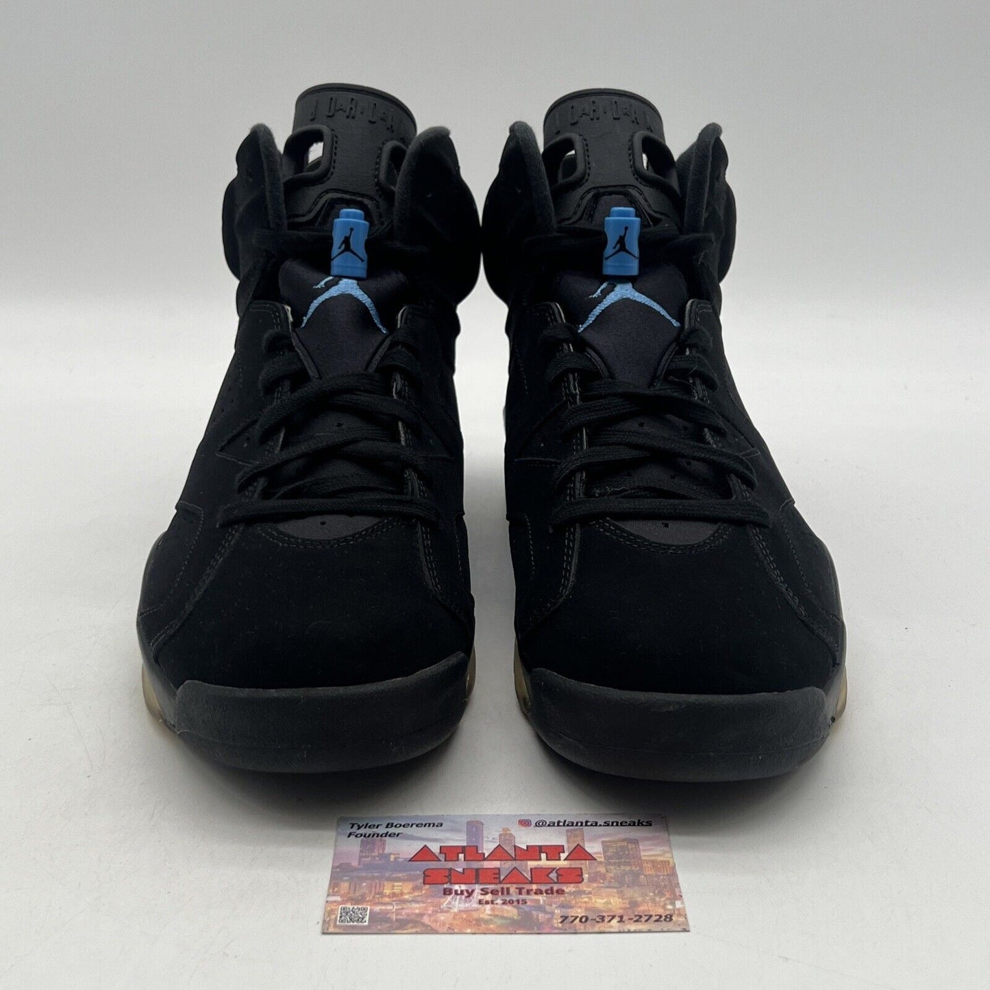 Size 10 - Air Jordan 6 Retro UNC Black Blue Suede (384664-006)