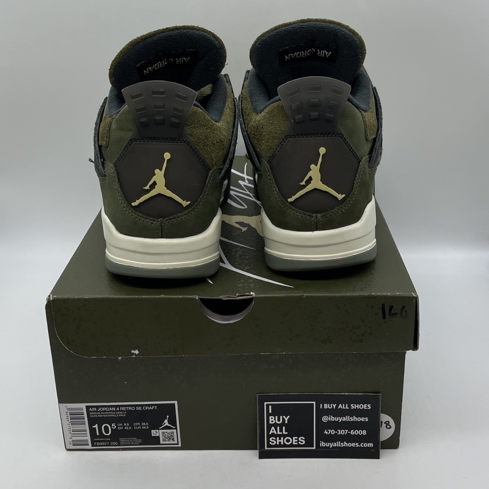 Size 10.5 - Air Jordan 4 SE Retro Low Craft - Olive (FB9927-200)