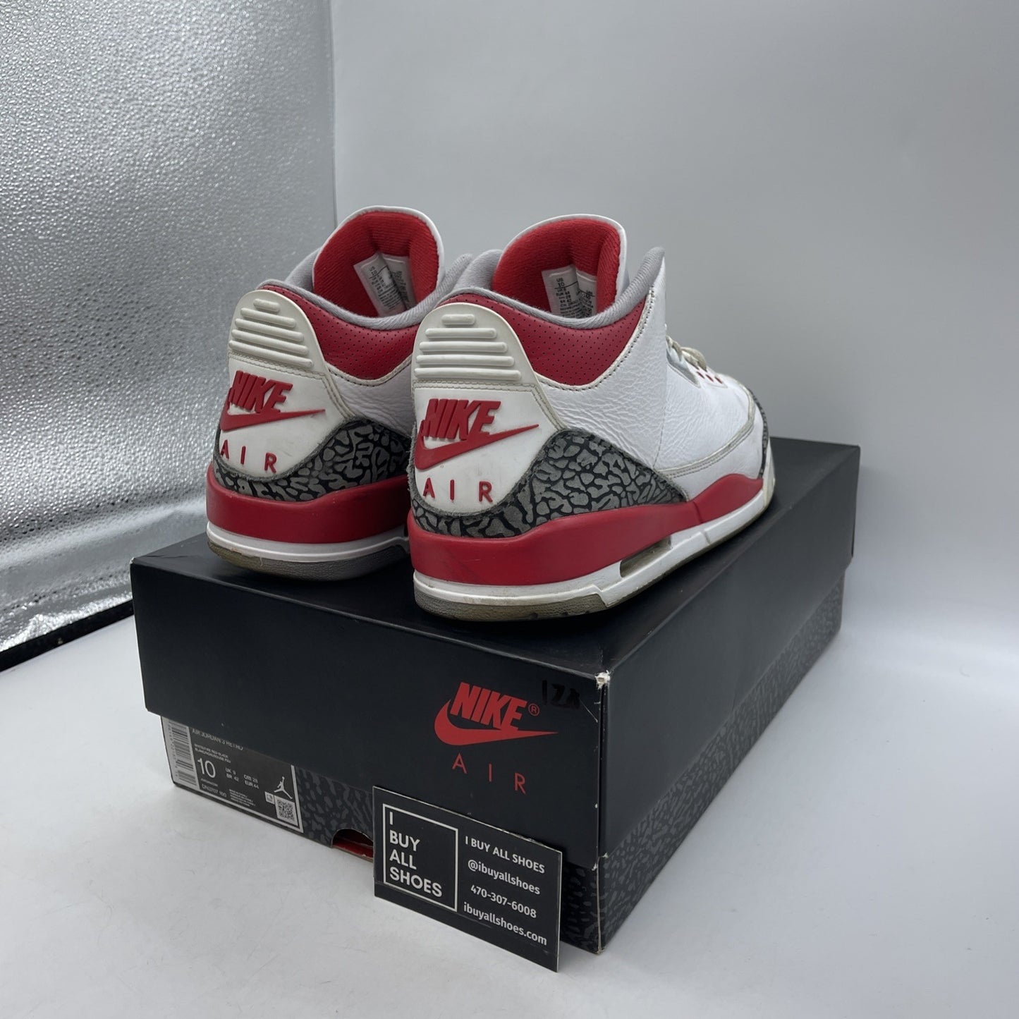 Size 10 - Jordan 3 Retro Mid Fire Red White Suede Leather (DN3707-160)