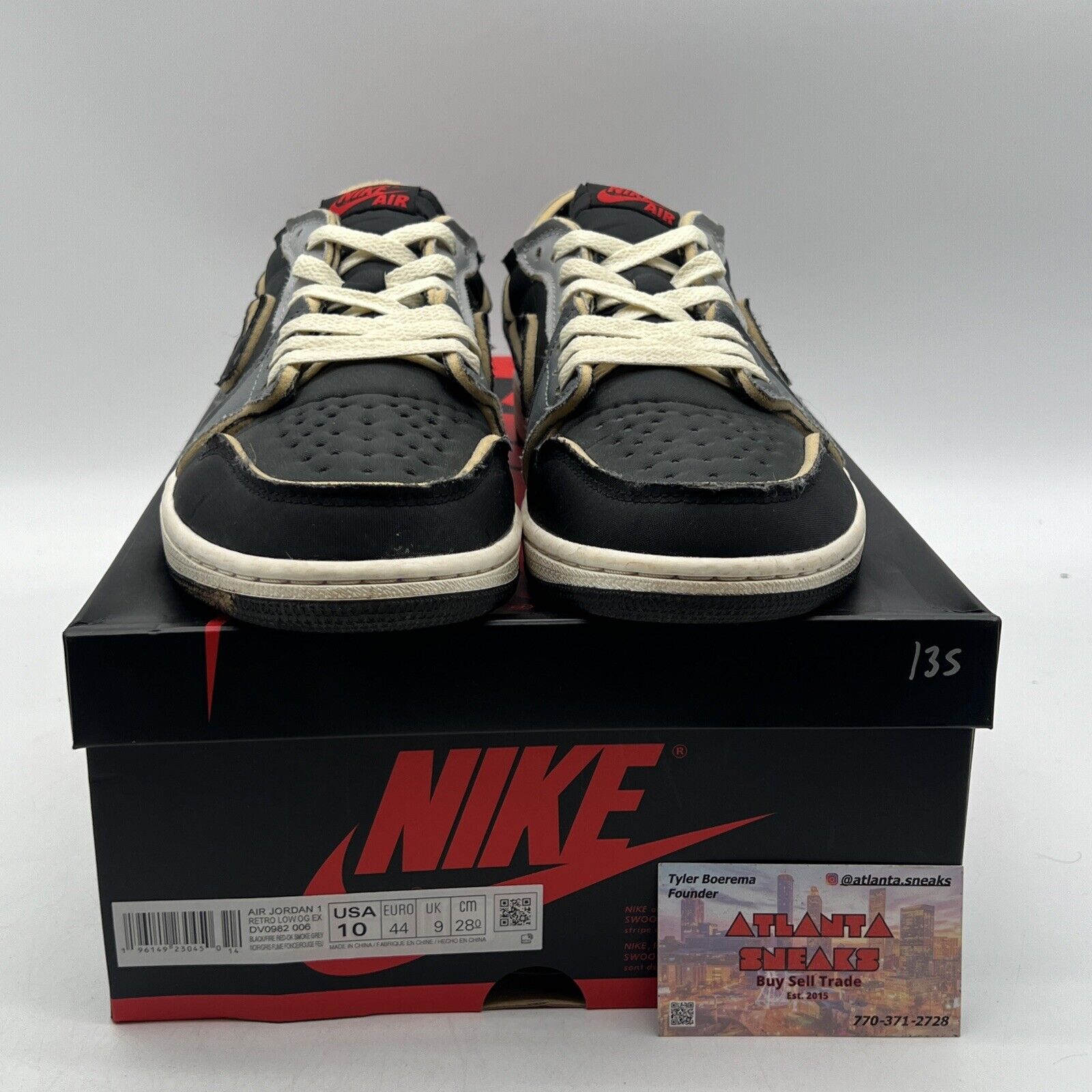 Size 10 - Jordan 1 Retro Low OG EX Dark Smoke Gray 2022 (DV0982-006)