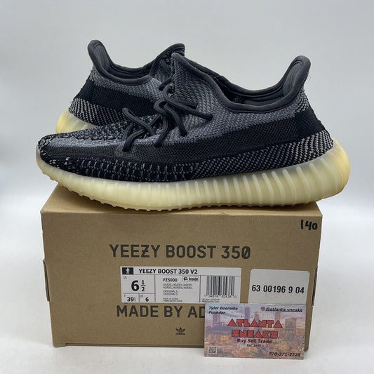 Size 6.5 - adidas Yeezy Boost 350 V2 Low Carbon Black Grey Suede (FZ5000)