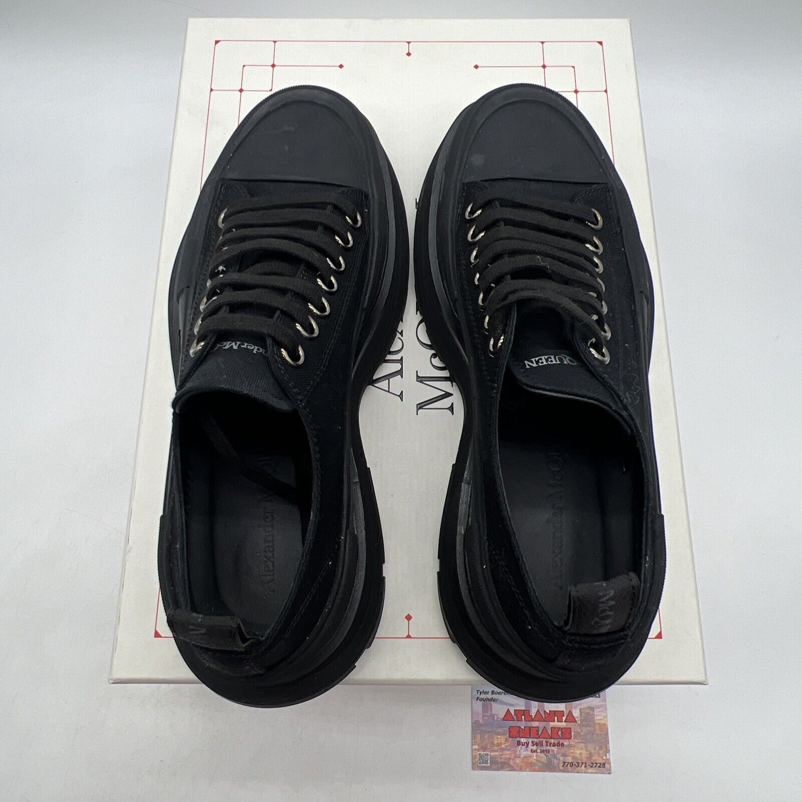 Alexander Mcqueen Tread Slick Low Top Sneaker Black 7 US / 40 EU