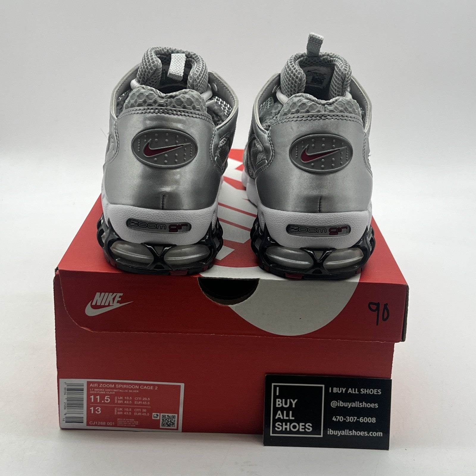 Size 11.5 - Nike Zoom Spiridon Caged 2 Metallic Silver (CJ1288-001)
