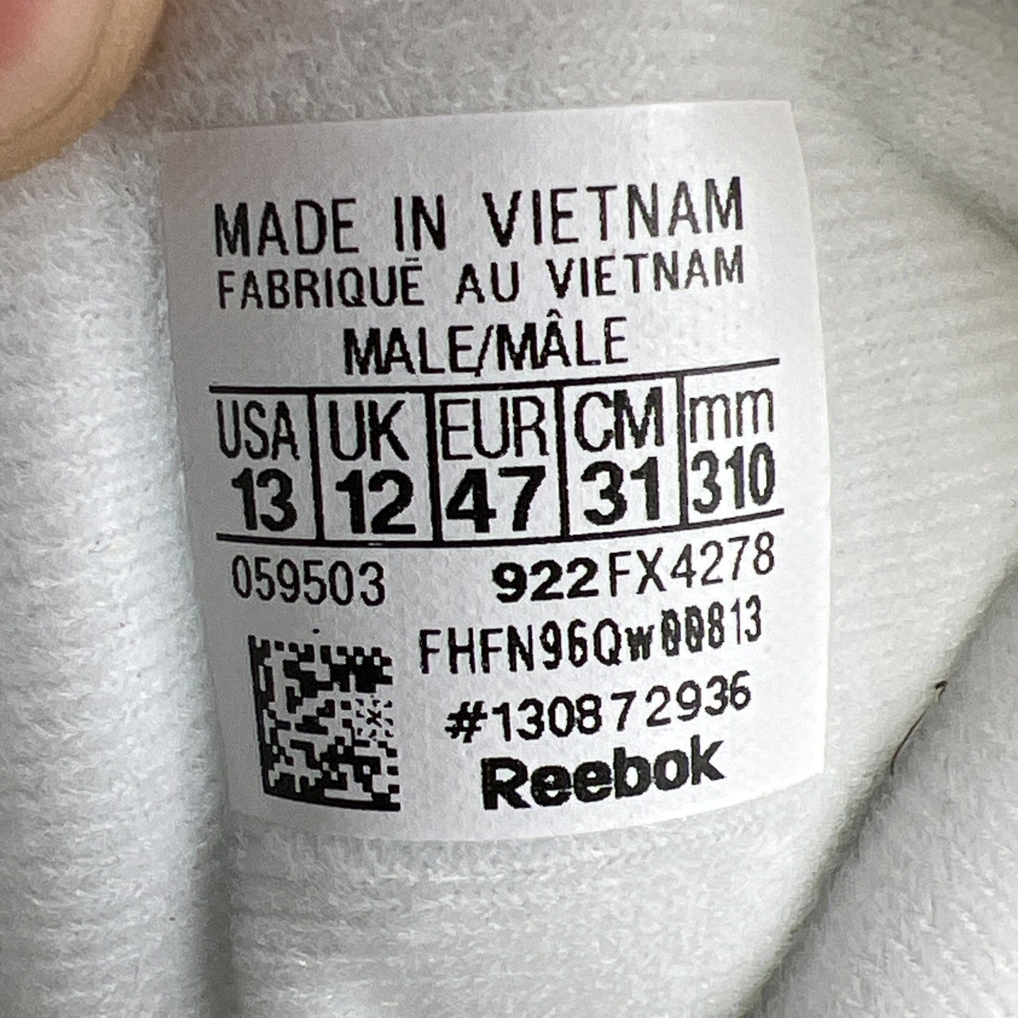 Size 13 - Reebok Question Mid Yellow Toe (FX4278)