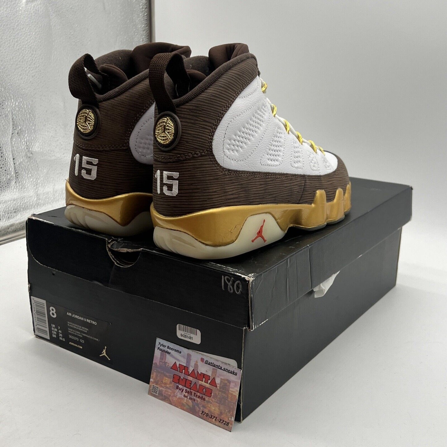 Size 8 - Air Jordan 9 Retro MOP Melo White Icey Gold (302370-122)