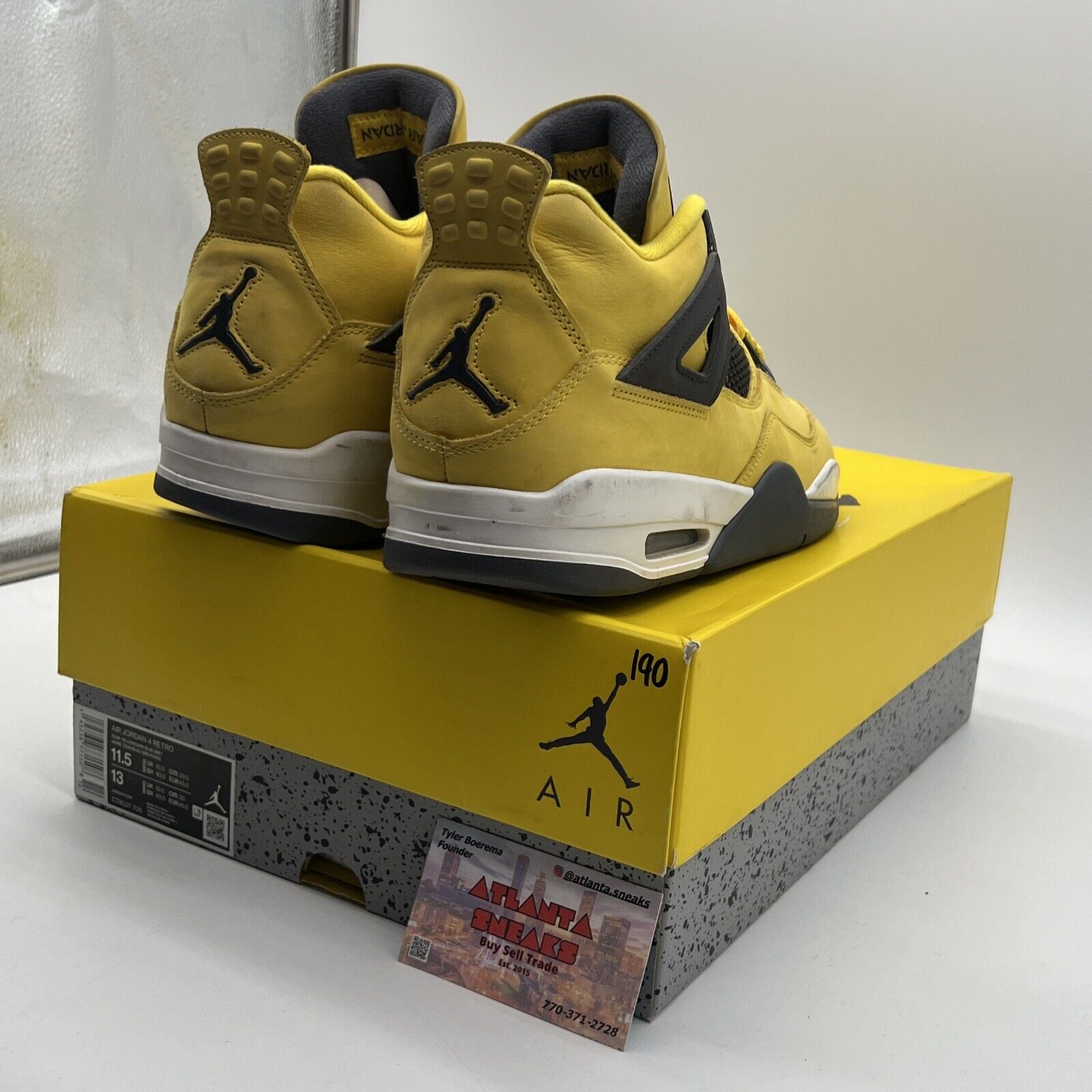 Size 11.5 - Jordan 4 Retro Mid Lightning White Grey Suede (CT8527-700)