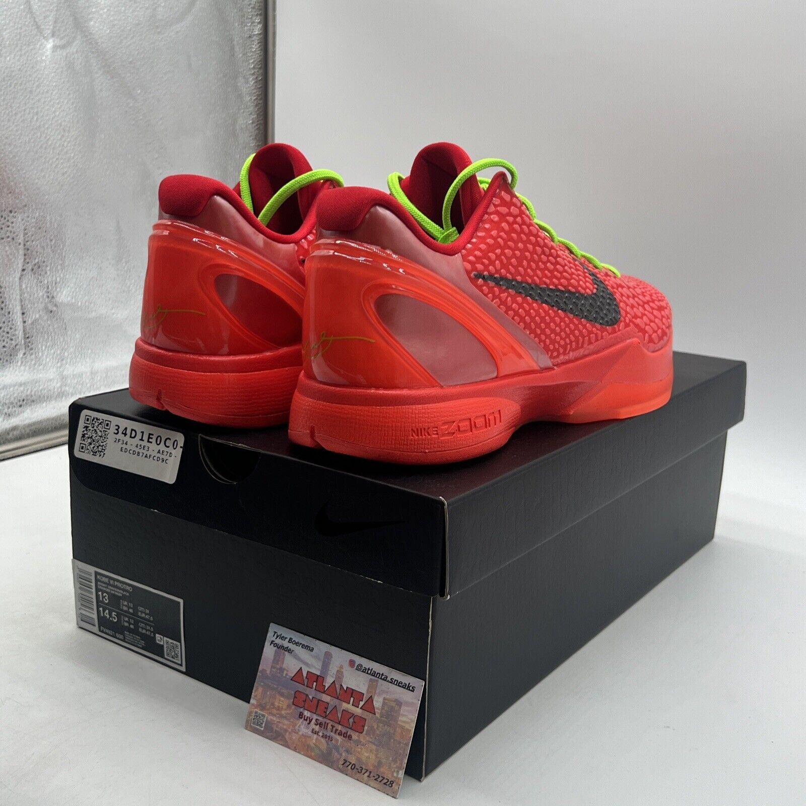 Size 13 - Nike Kobe 6 Protro Low Reverse Grinch (FV4921-600)