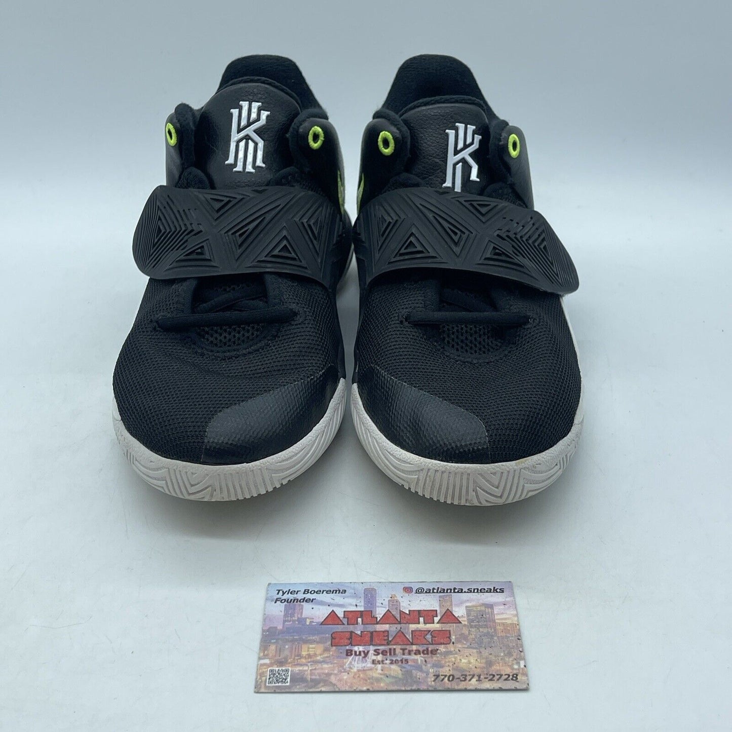 Size 6Y - Nike Kyrie Flytrap 3 Black White Volt Youth Suede Leather (BQ5620-001)