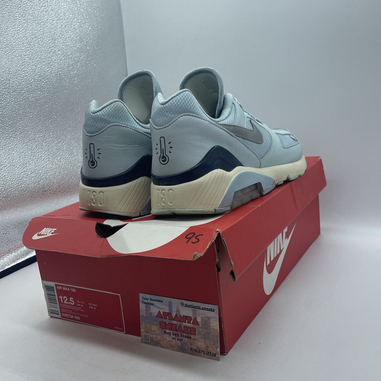 Size 12.5 - Nike Air Max 180 Ice - AV3734-400 Blue Gray (AV3734-400)