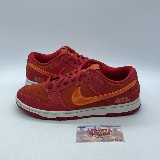 Size 8.5 - Nike Dunk Low ATL Red Orange White Suede Leather (FD0724-657)
