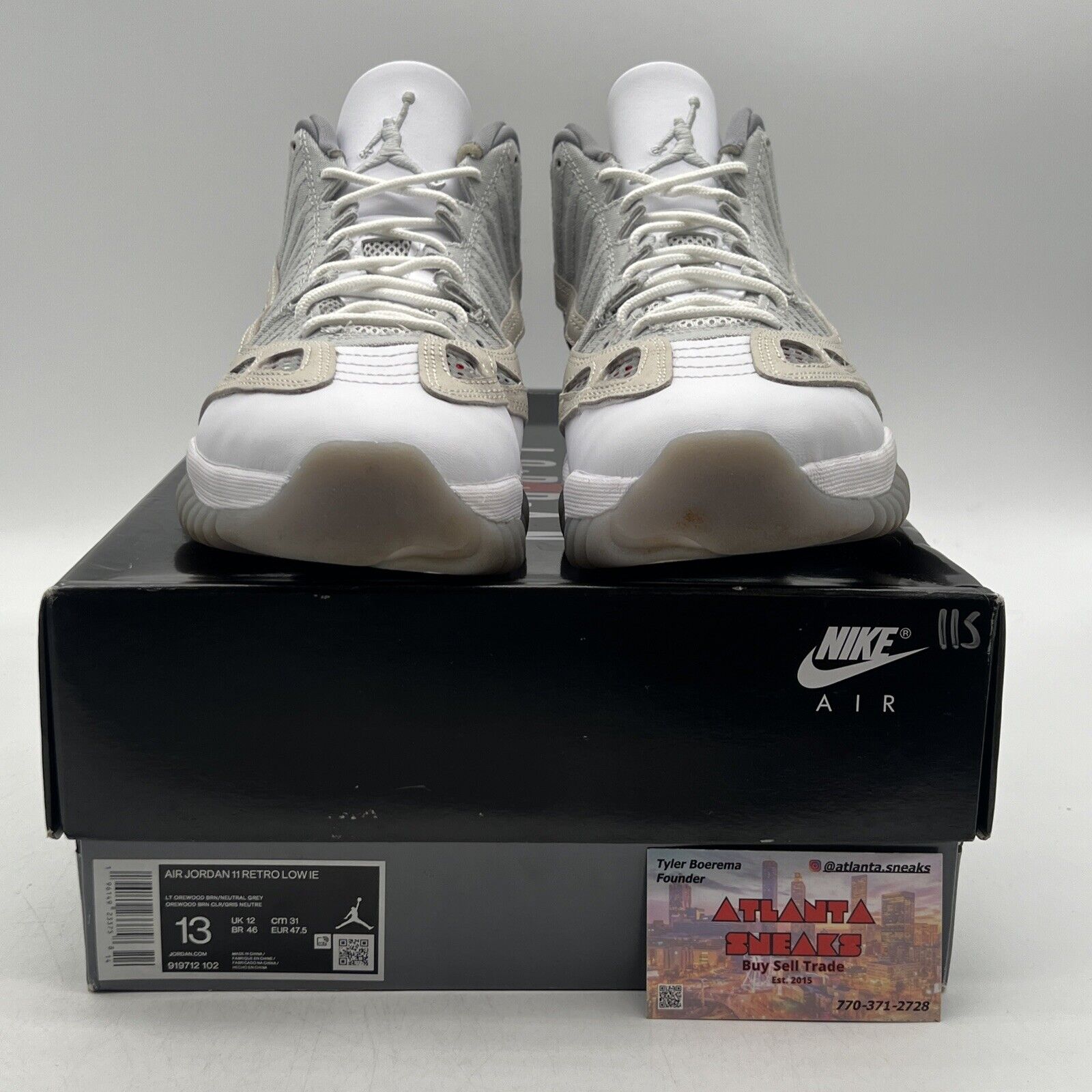 Size 13 - Air Jordan 11 Retro IE Low Light Orewood Brown Leather (919712-102)