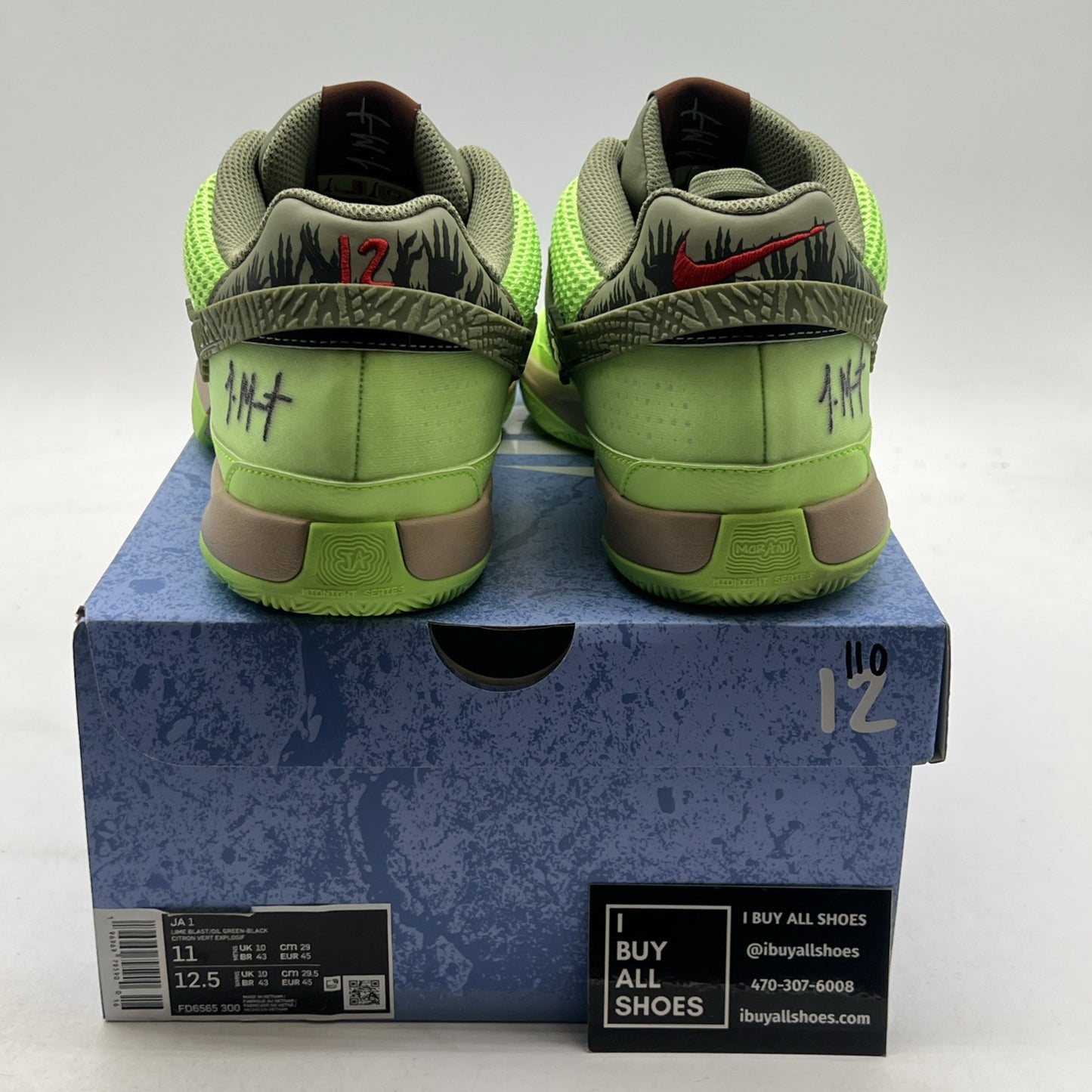 Size 11 - Nike Ja 1 NRG Halloween - Zombie (FD6565-500)