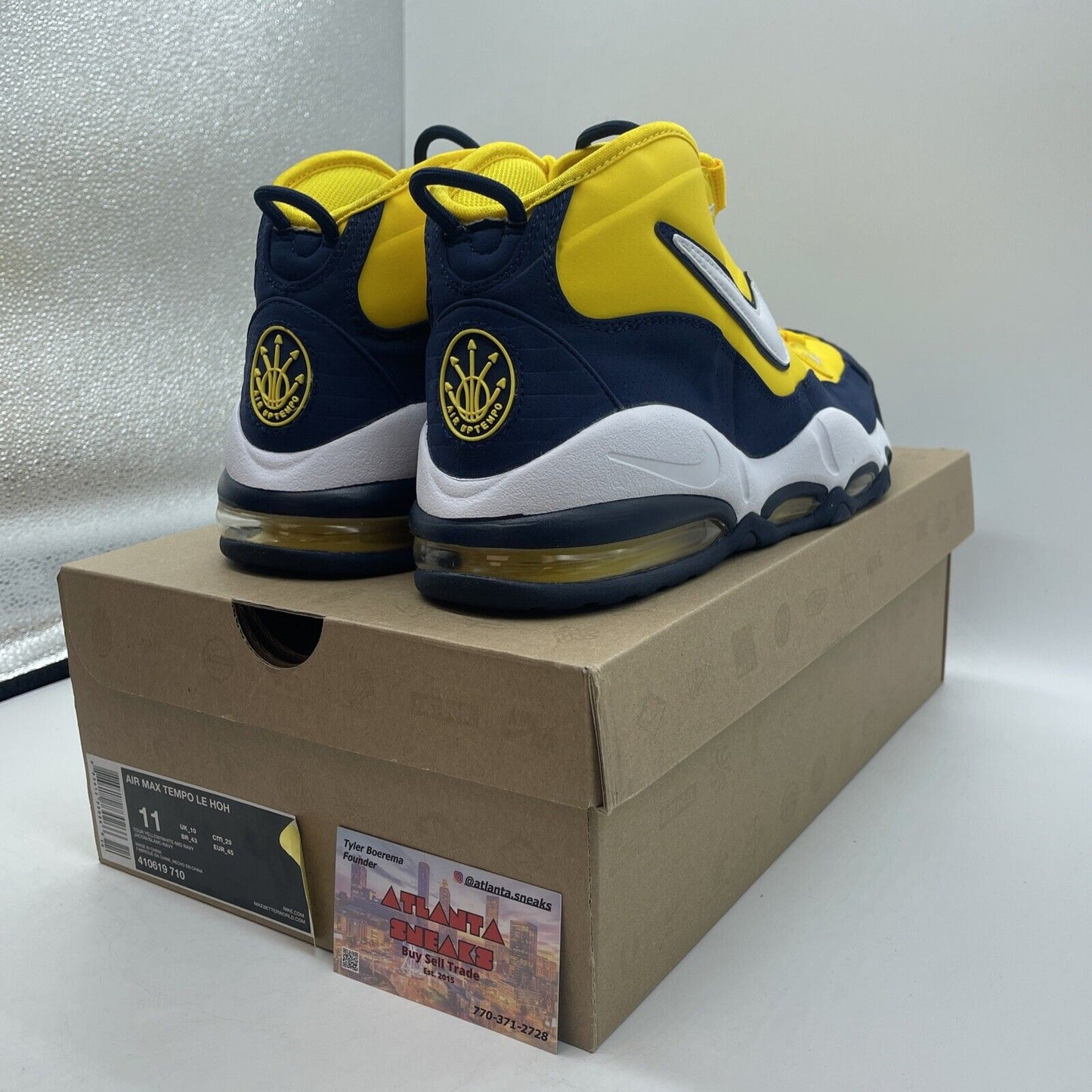 Size 11 - Nike Air Max Tempo Le Hoh Michigan White Yellow Suede (410619-710)