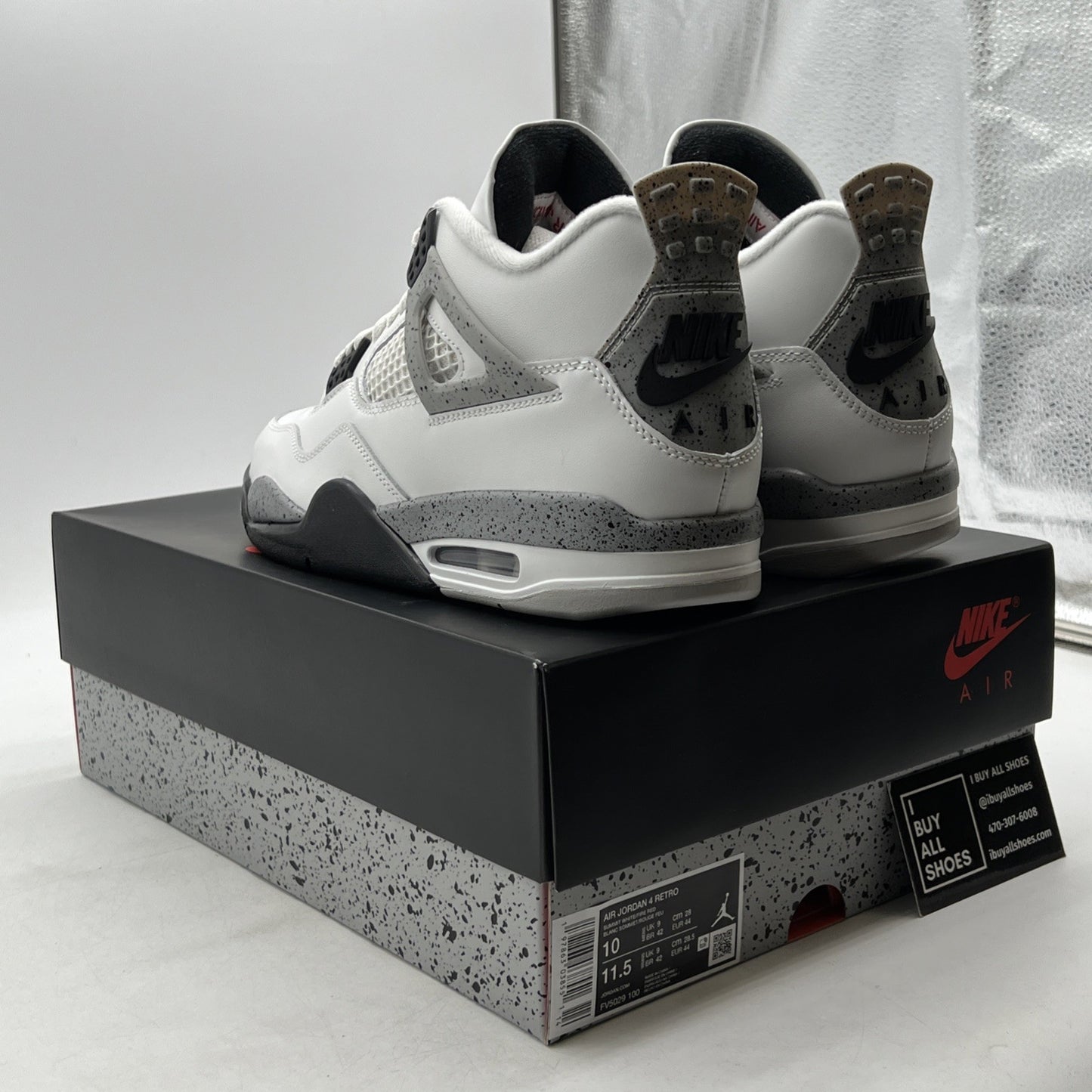 Size 10 - Air Jordan 4 Retro OG 2025 White Cement (FV5029-100)