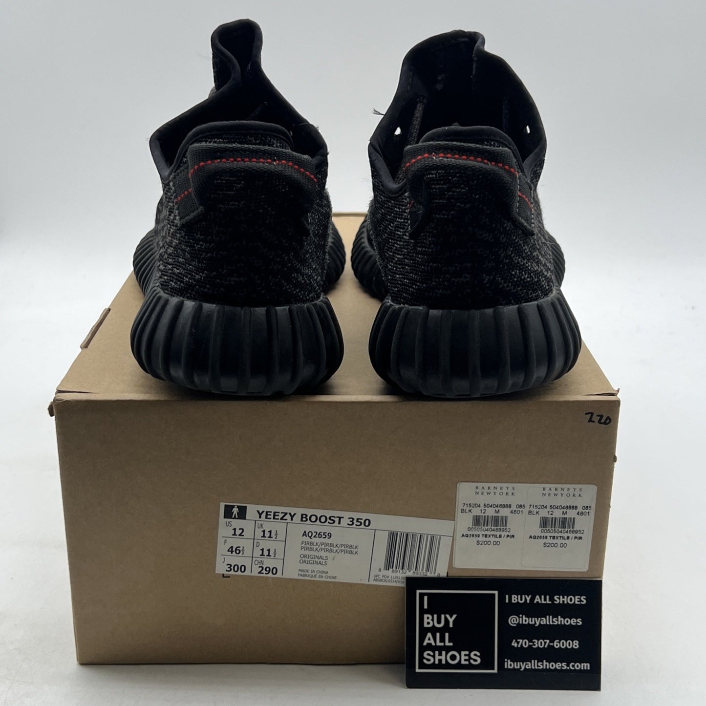 Size 12 - adidas Yeezy Boost 350 2015 Pirate Black (AQ2659)