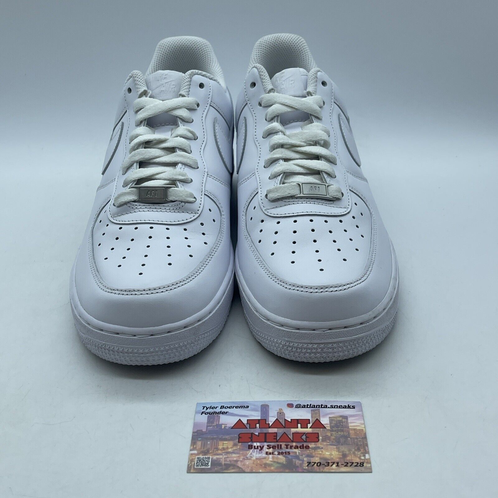 Size 9.5 - Nike Air Force 1 '07 Low Triple White Leather (CW2288-111)