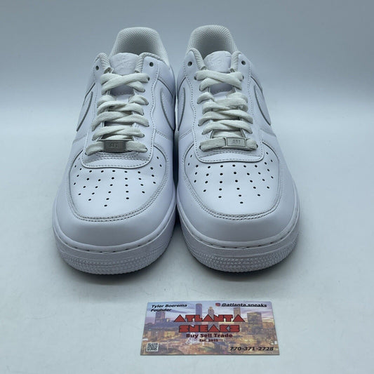 Size 9.5 - Nike Air Force 1 '07 Low Triple White Leather (CW2288-111)