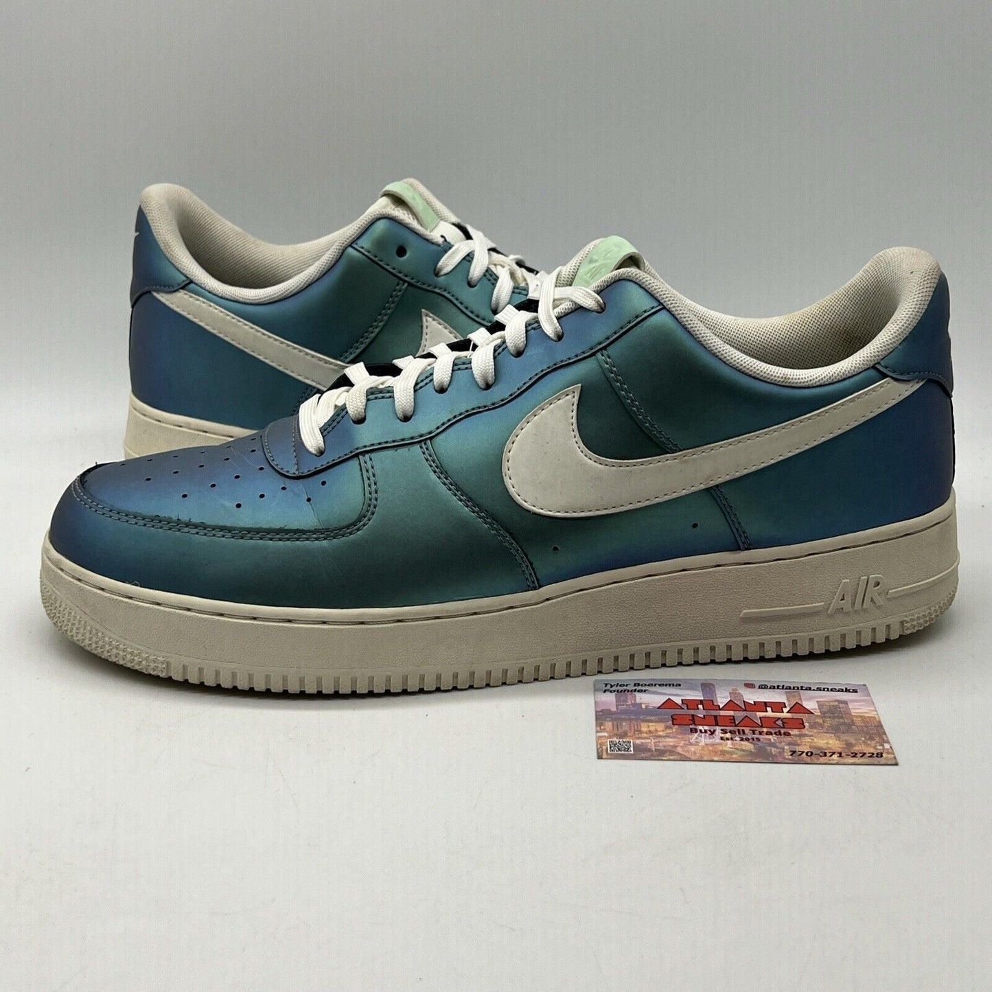 Size 13 - Nike Air Force 1 '07 LV8 Fresh Mint Blue White (823511-301)