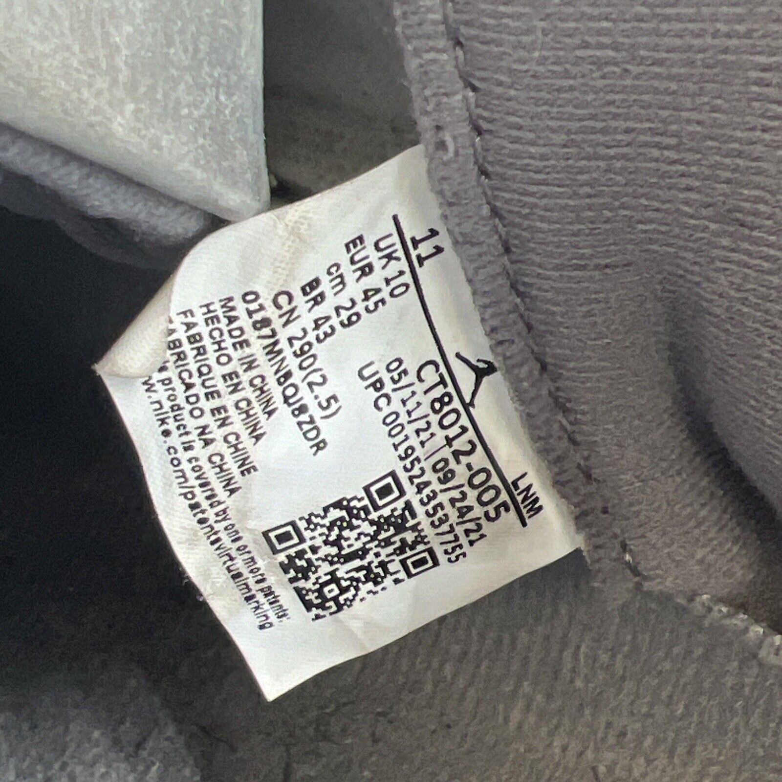 Size 11 - Jordan 11 Retro High Cool Grey (CT8012-005)