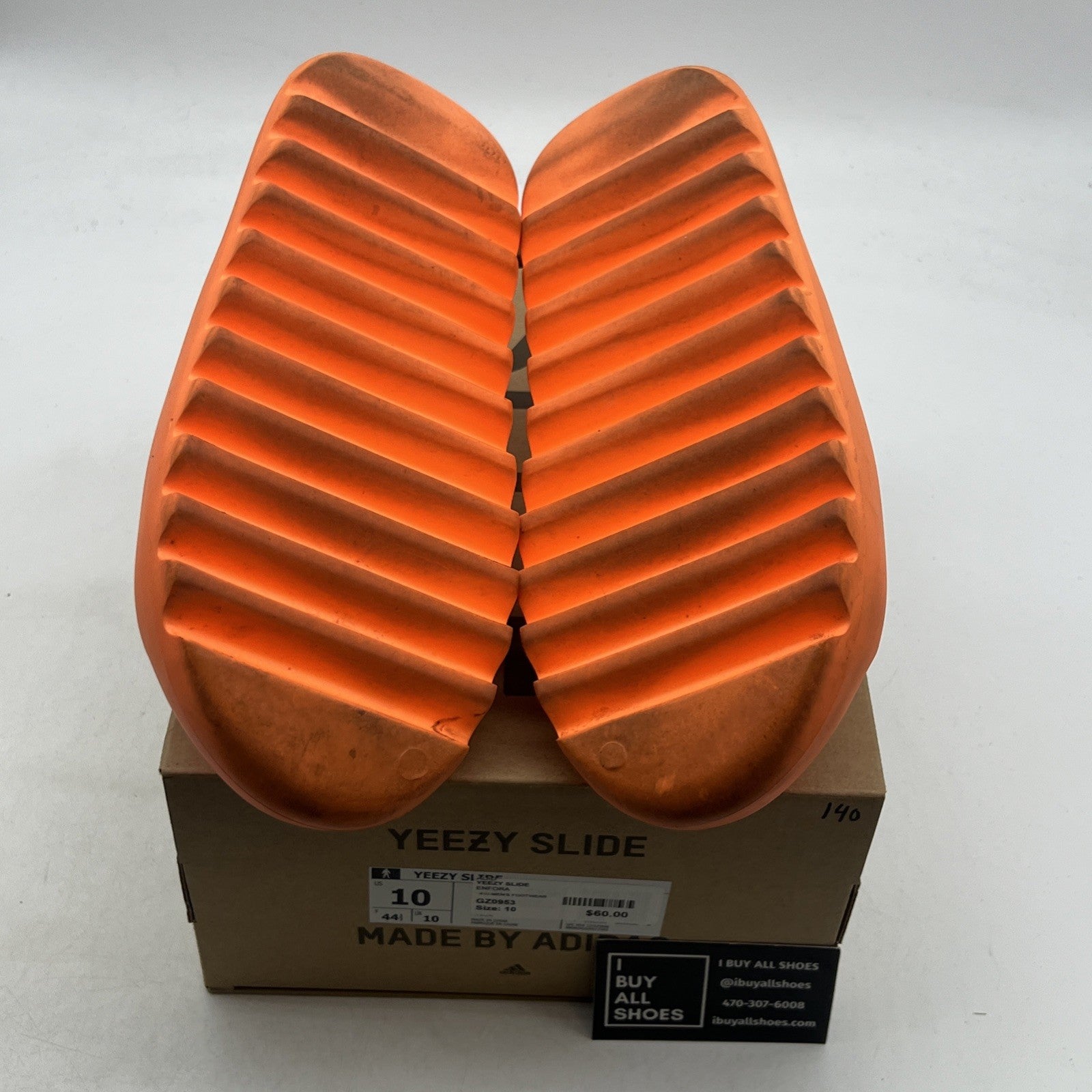 Size 10 - Yeezy Slide “Enflame Orange” (GZ0953)