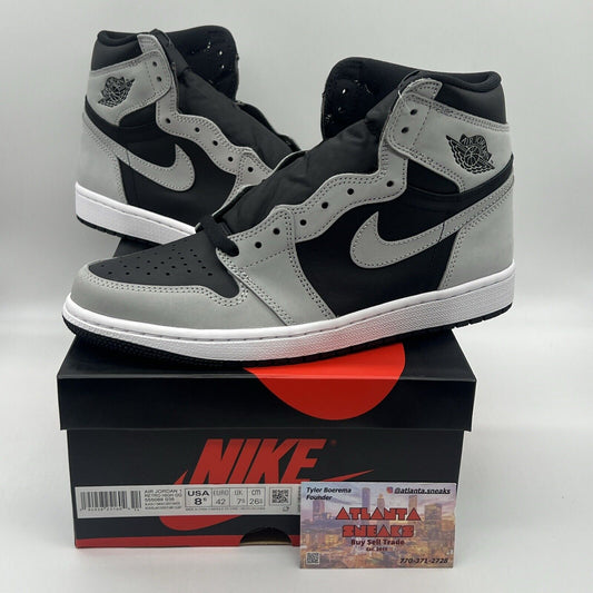 Size 8.5 - Jordan 1 Retro OG High Shadow 2.0 Brand New Og All Black Grey