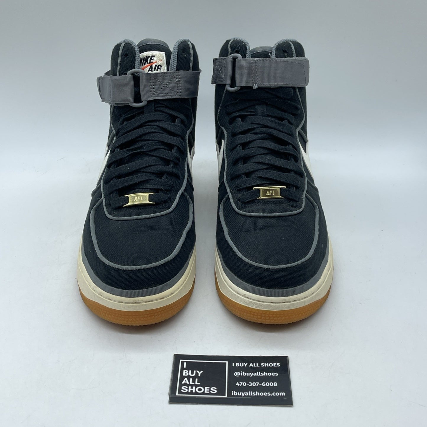 Size 11.5 - Nike Air Force 1 07 LV8 High Black Orange Gum (806403-004)