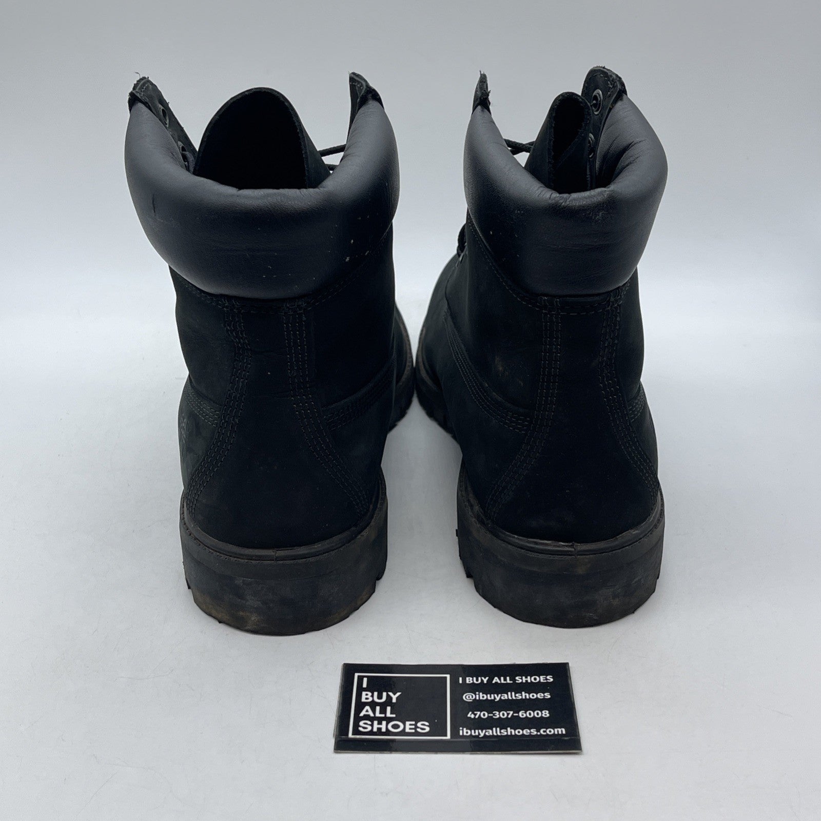 Size 10.5 - Timberland Classic 6 Inch Waterproof Boots Black Nubuck