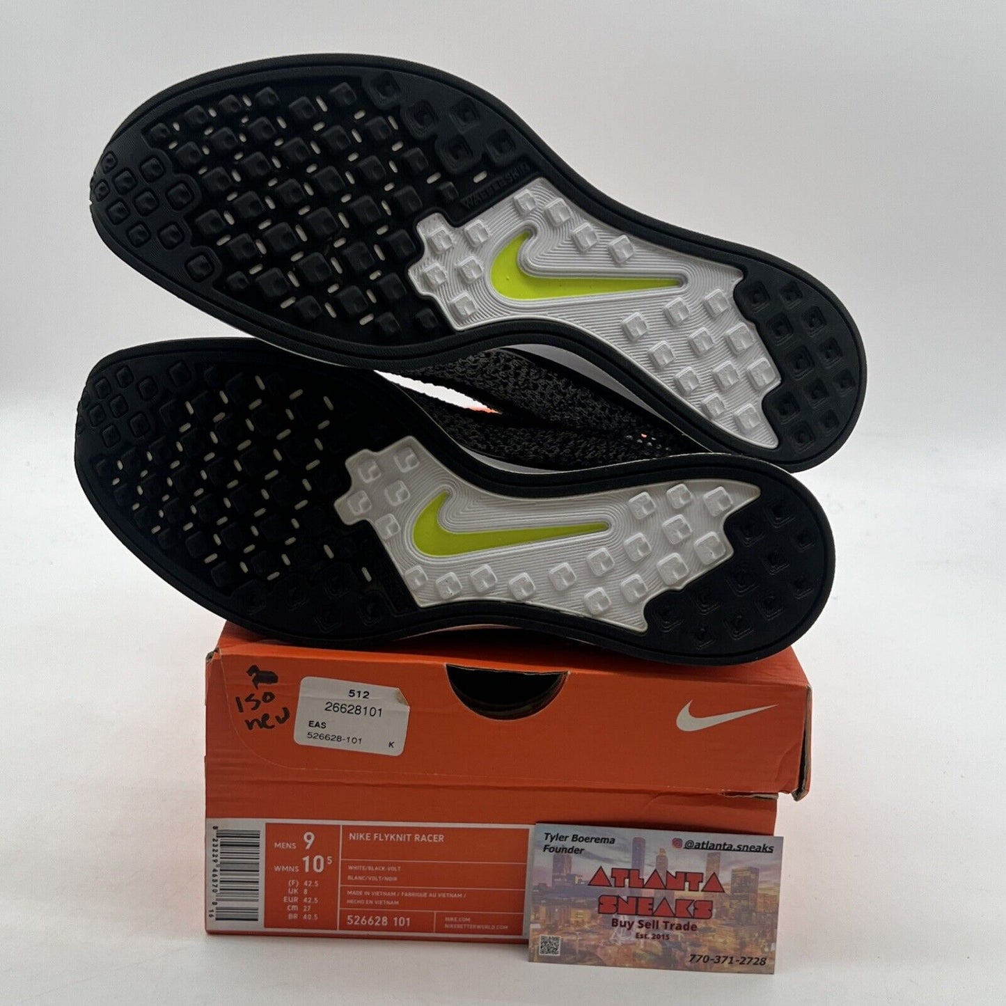 Size 9 - Nike Flyknit Racer Oreo 1.0 (526628-101)