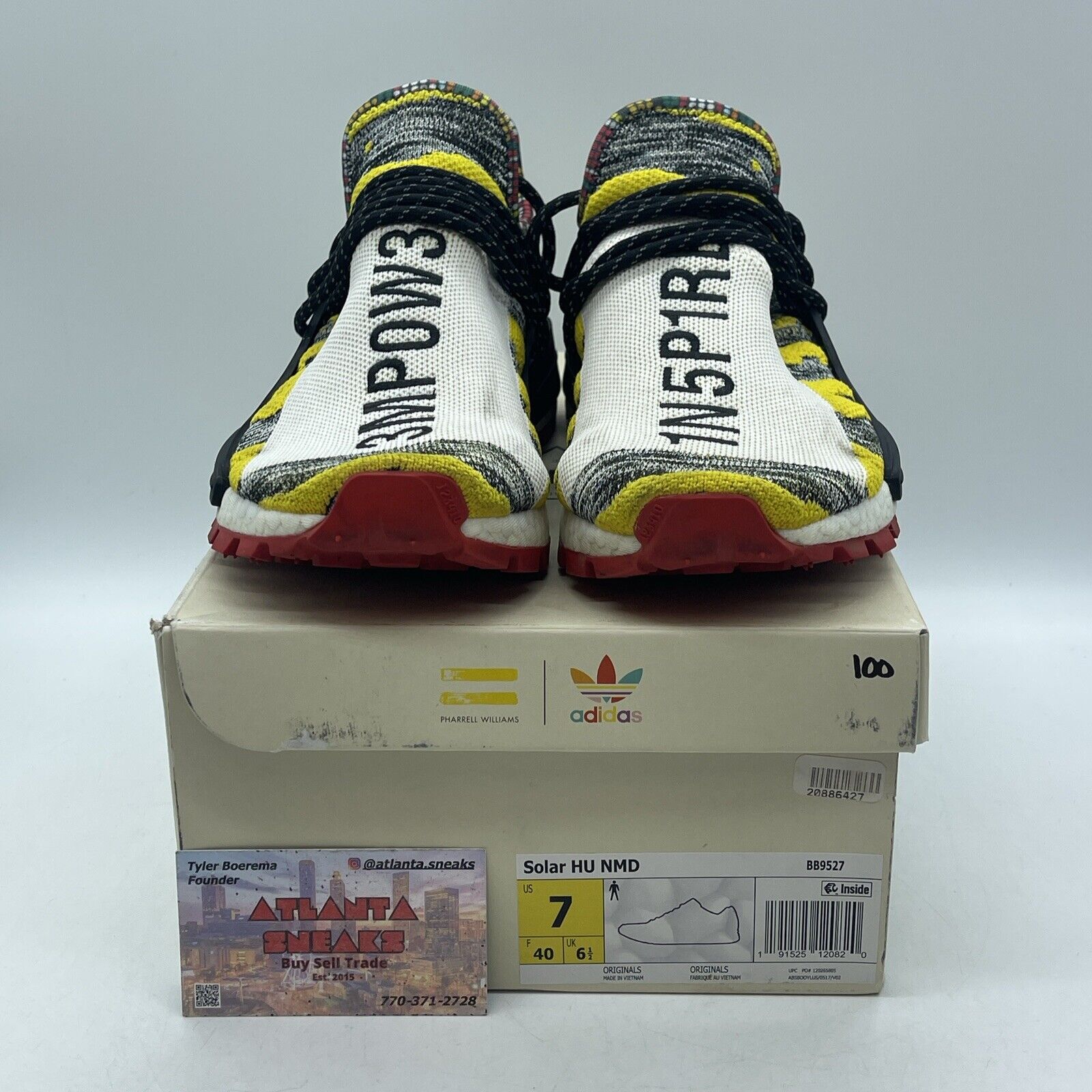 Size 7 - adidas Pharrell x NMD Human Race Trail Solar Pack Suede (BB9527)