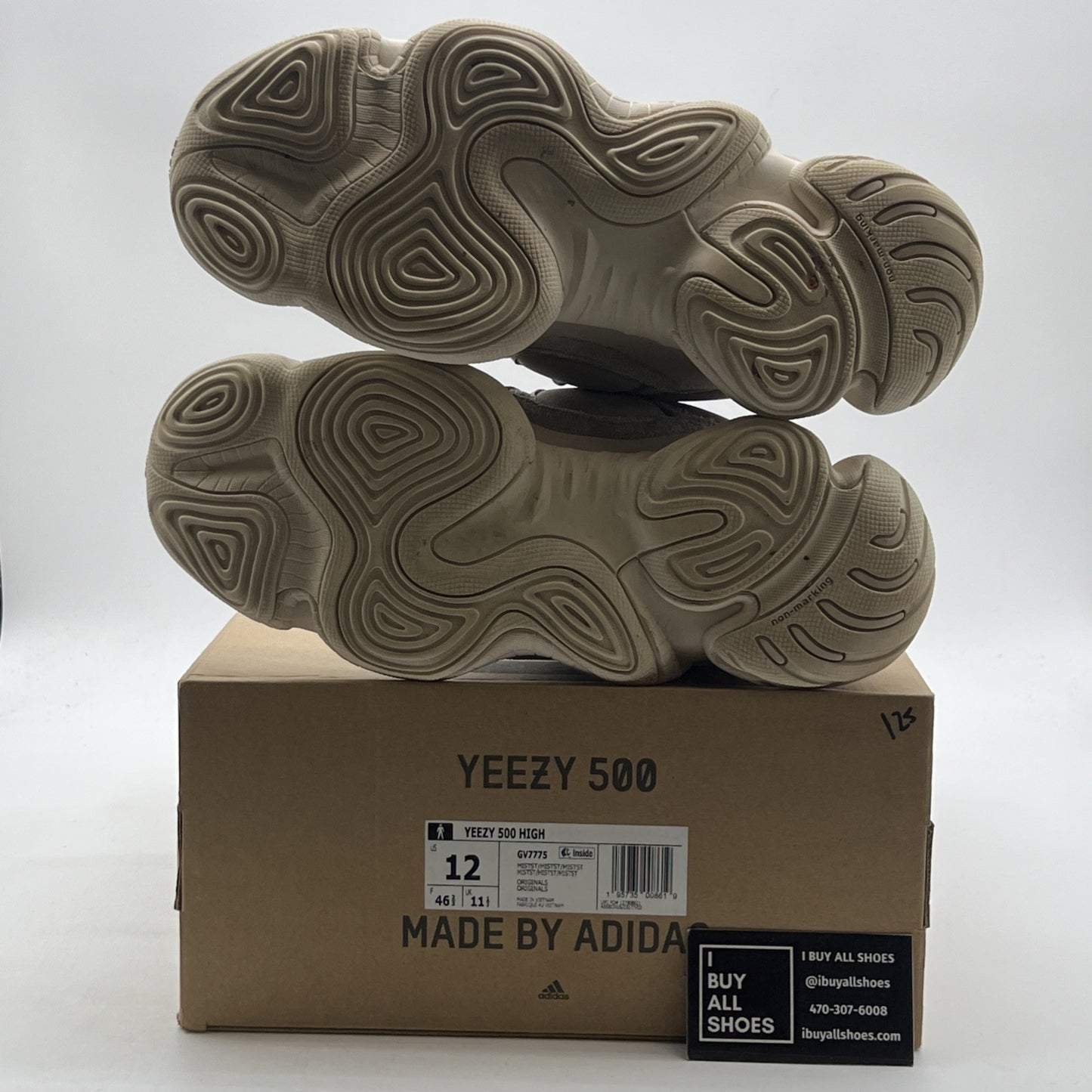 Size 12 - adidas Yeezy 500 High Mist Stone (GV7775)