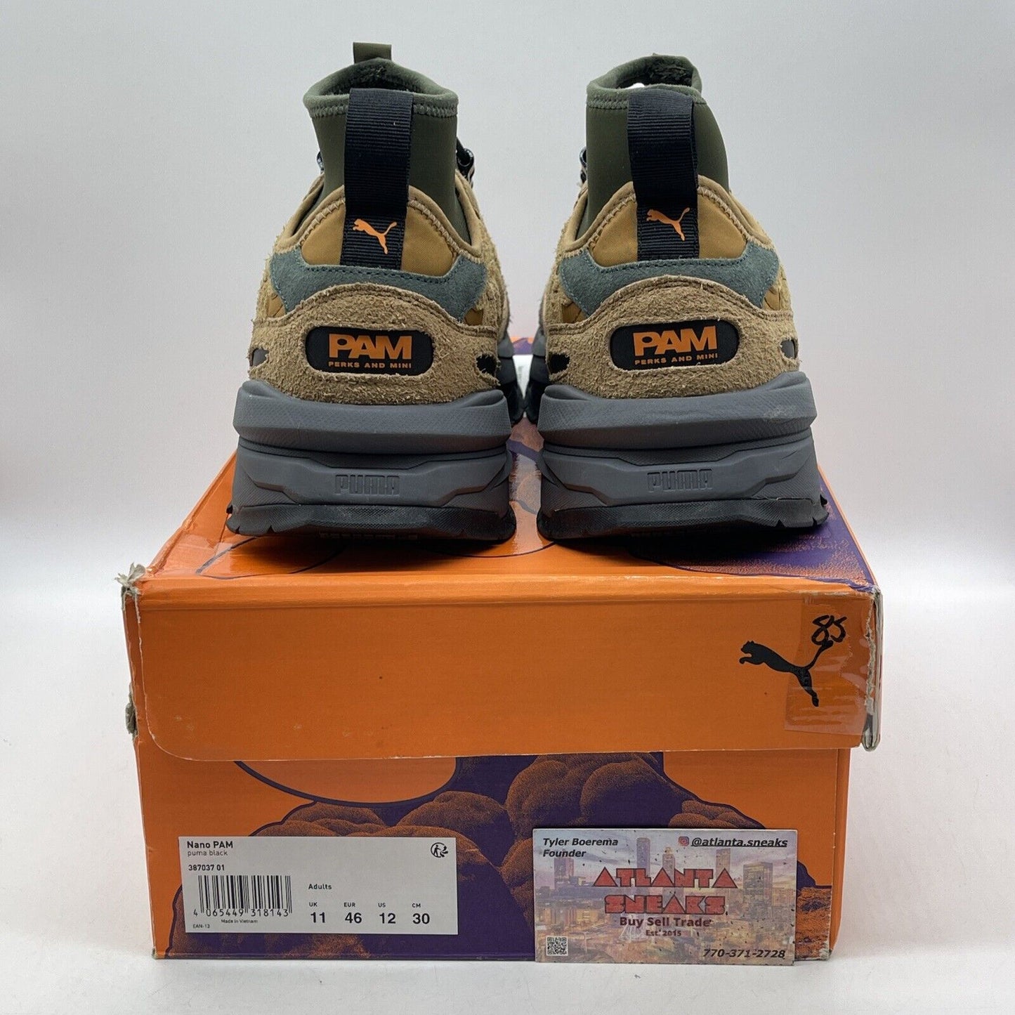 Size 12 - PUMA Perks and Mini x Nano BIO/VERSE Brown Grey Suede (387037-01)