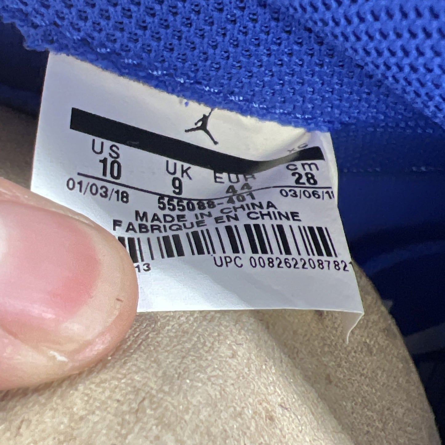 Size 10 - Air Jordan 1 Retro OG High Hyper Royal (555088-401)