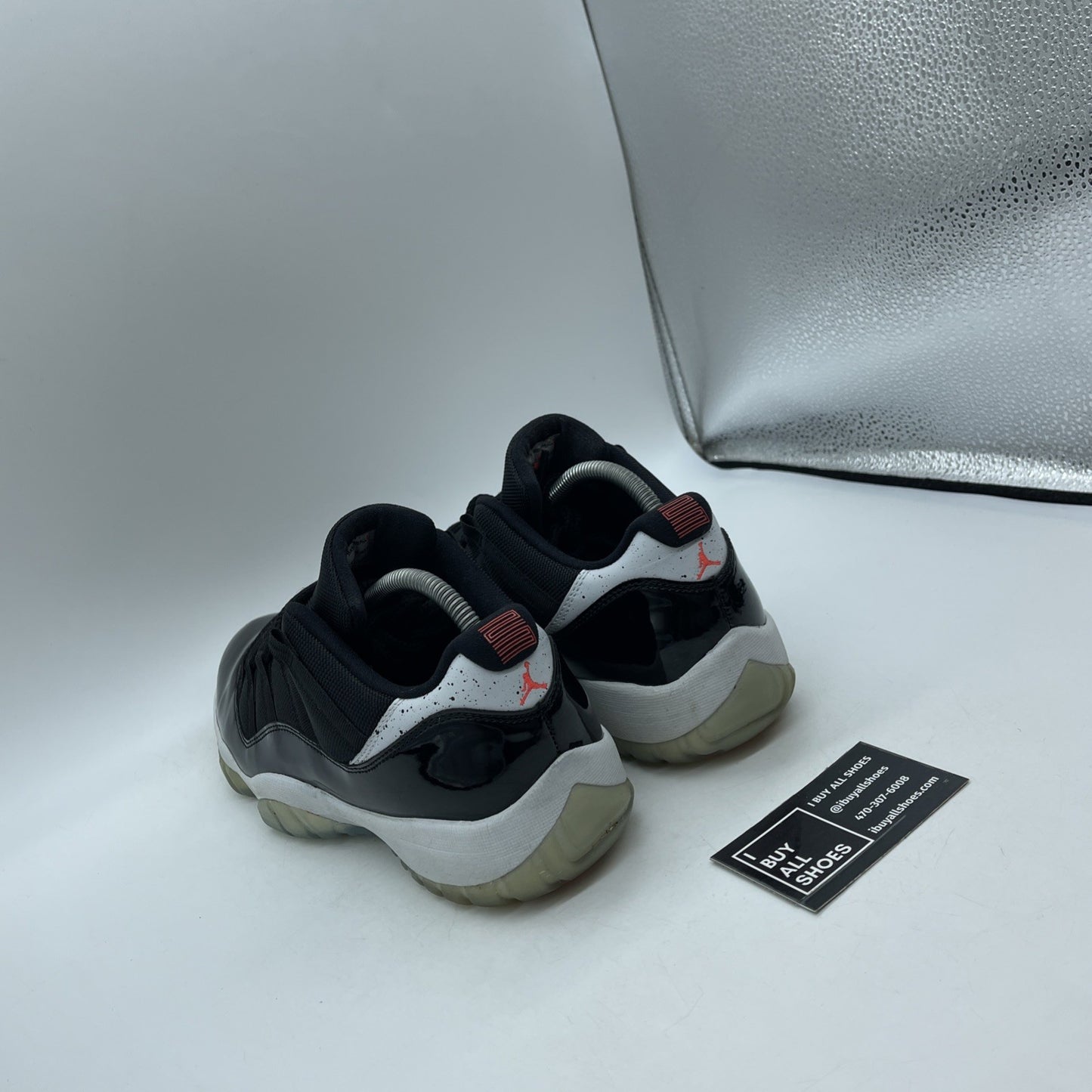 Size 9.5 - Air Jordan 11 Retro Low Infrared 23 Black (528895-023)