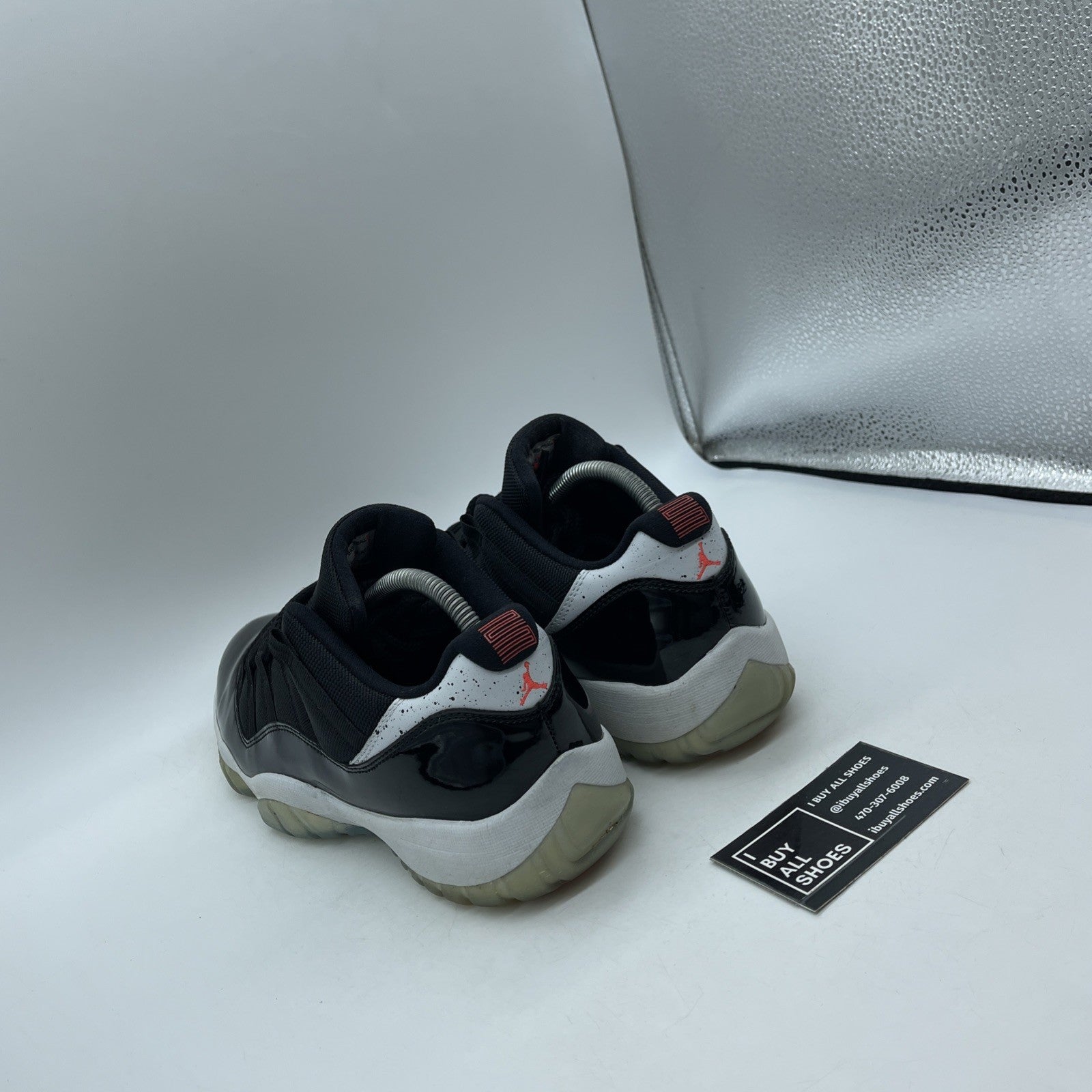 Size 9.5 - Air Jordan 11 Retro Low Infrared 23 Black (528895-023)