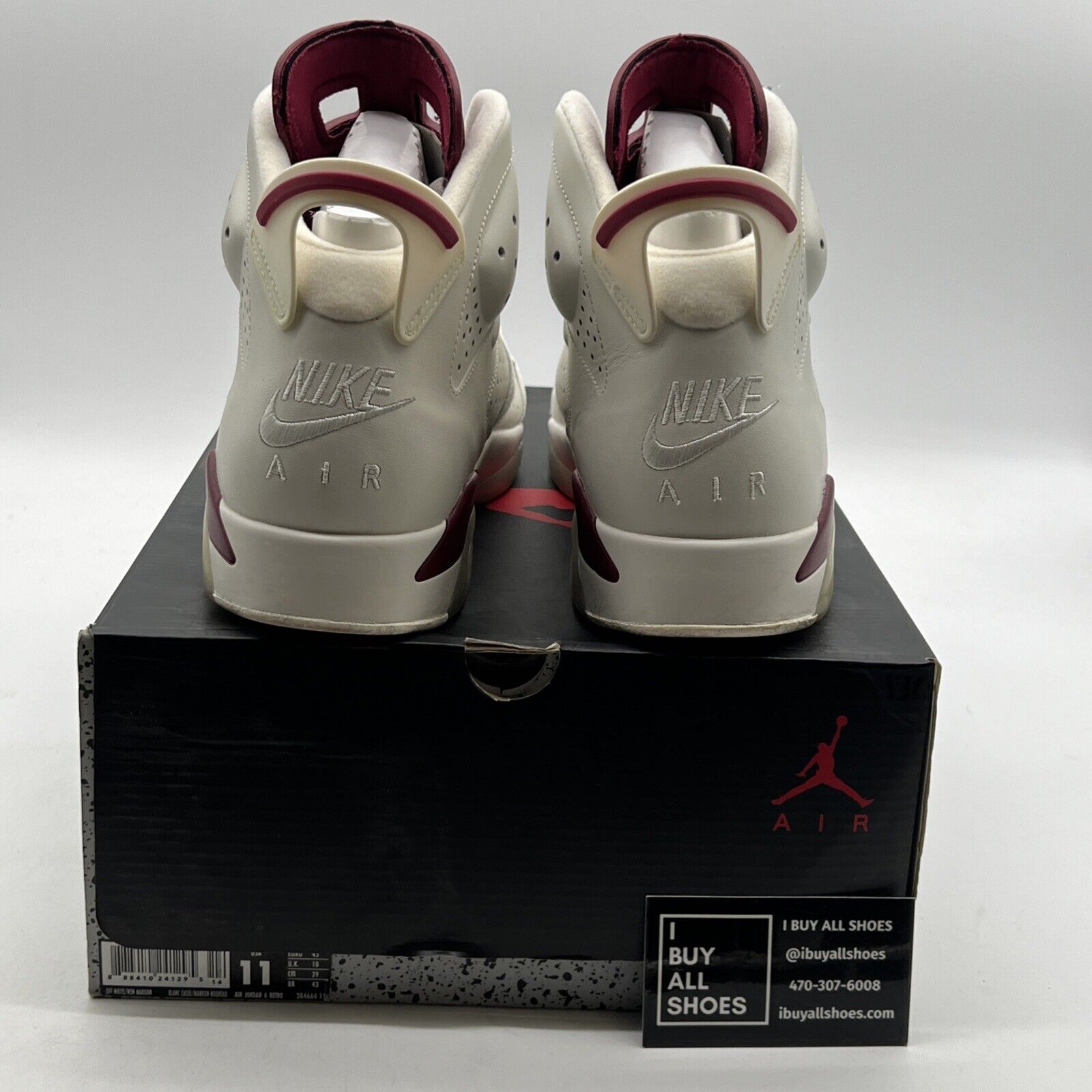 Size 11 - Air Jordan 6 Retro 2015 Maroon (384664-116)