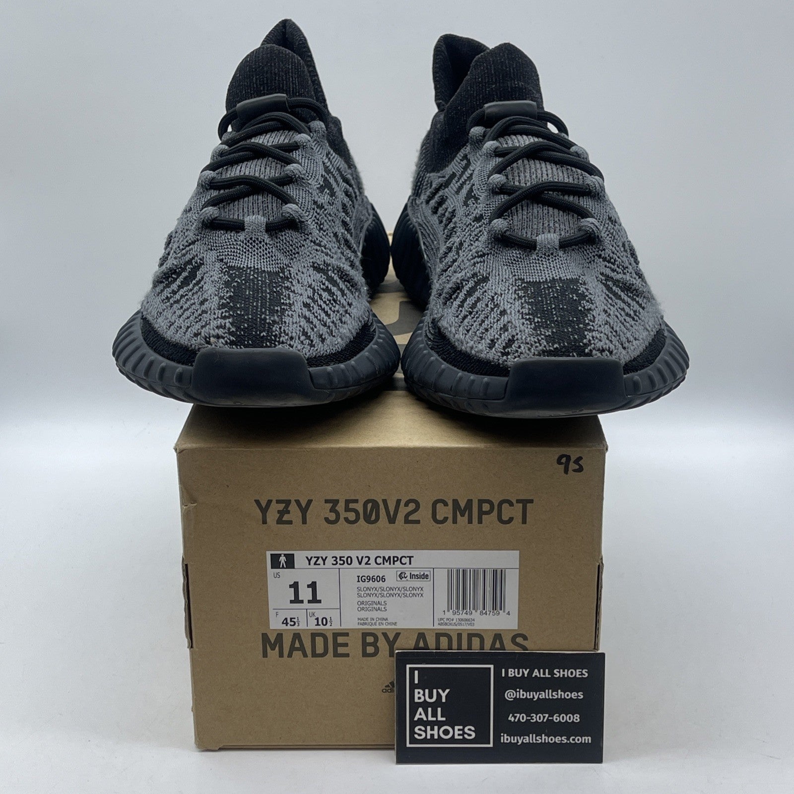 Size 11 - adidas Yeezy Boost 350 V2 CMPCT Slate Onyx grey Black Suede (IG9606)