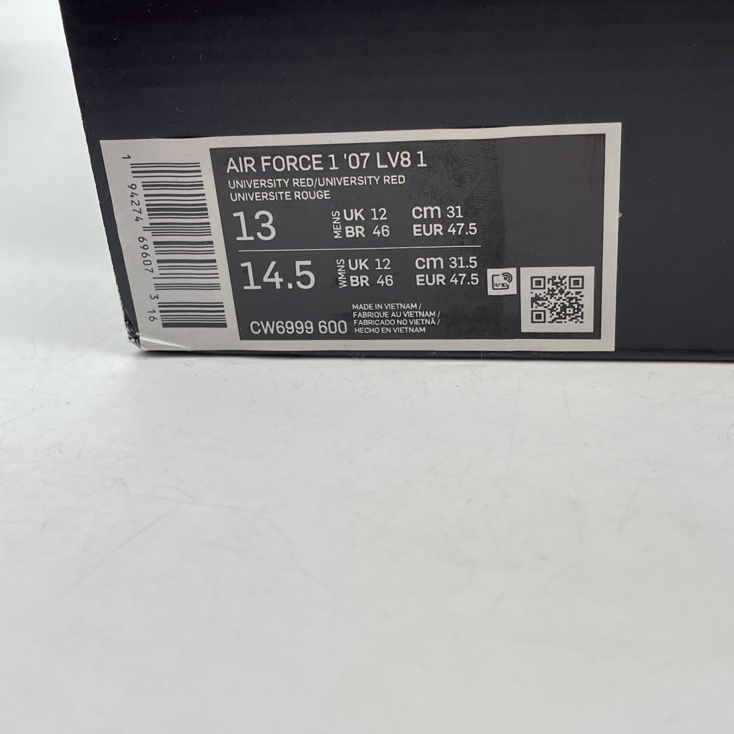 Size 13 - Nike Air Force 1 Low Triple Red Leather Suede (CW6999-600)