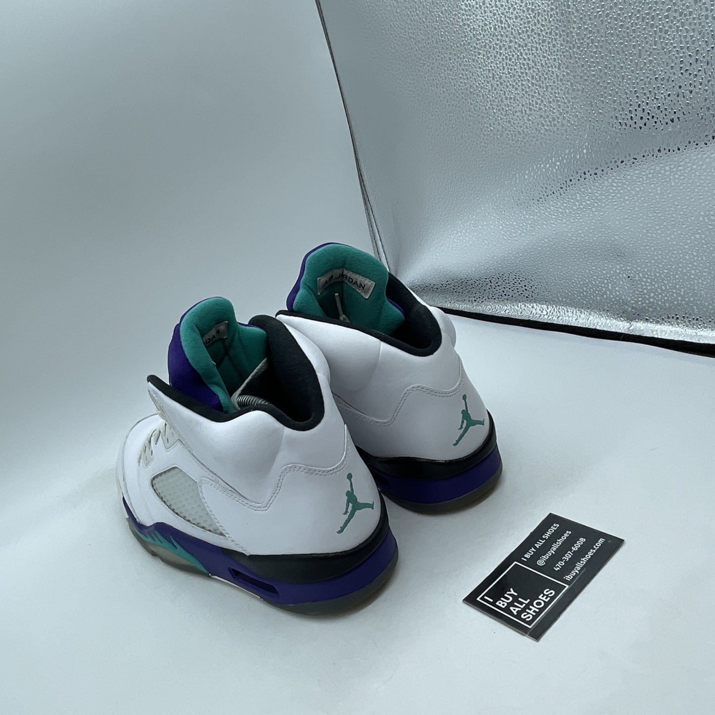 Size 9 - Air Jordan 5 Retro Grape 2013 White Black Purple (136027-108)
