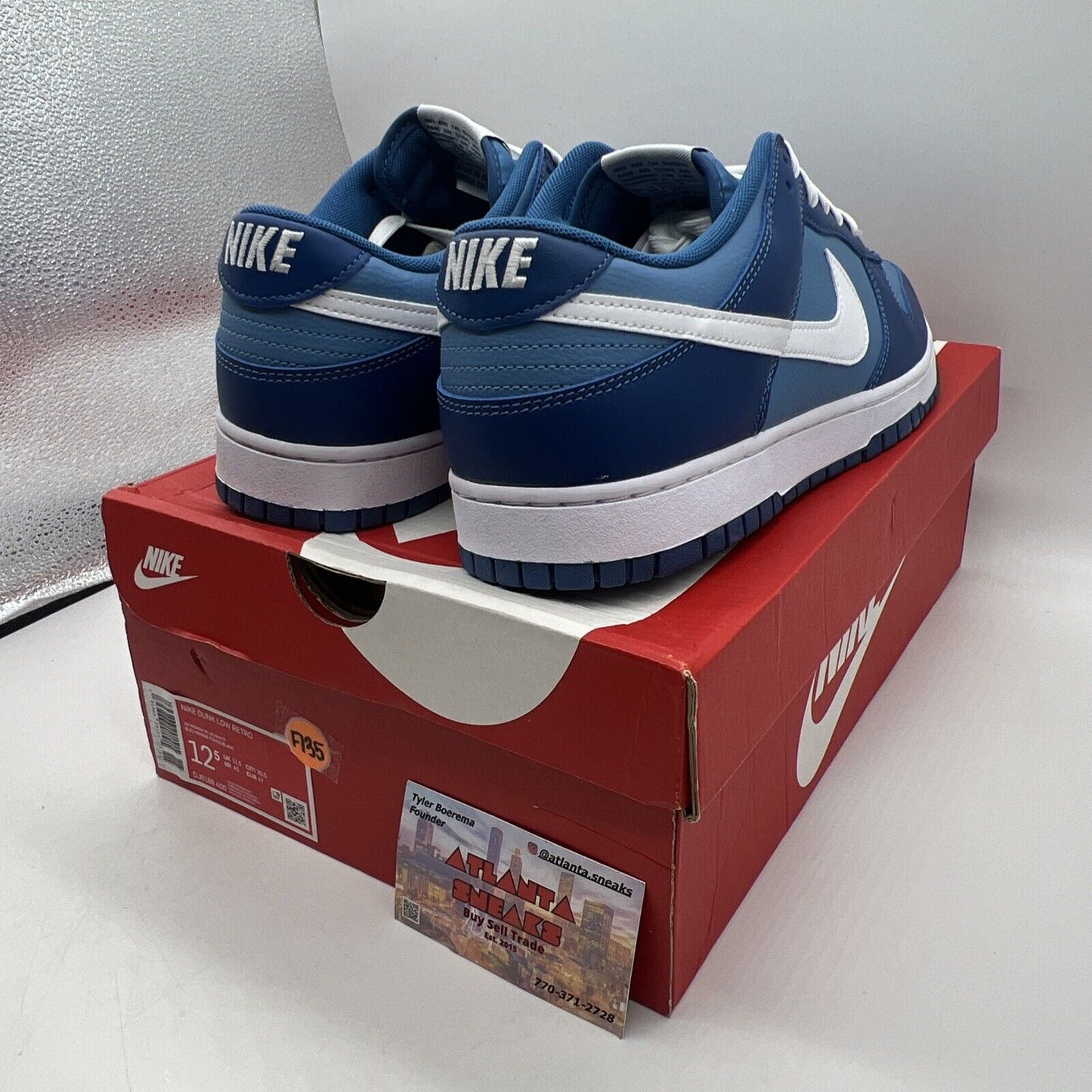 Size 12.5 - Nike Dunk Low Dark Marina Blue 2021 Brand New Og All
