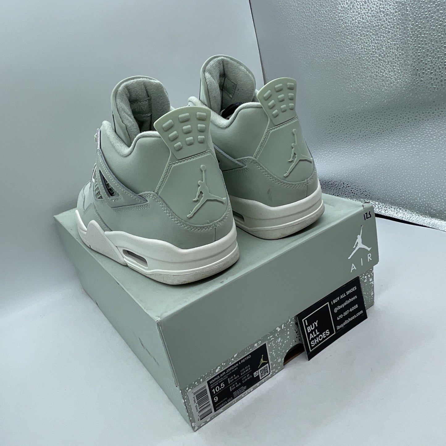 Size 10.5W - Air Jordan 4 Retro Abundance Seafoam (HV0823-003)