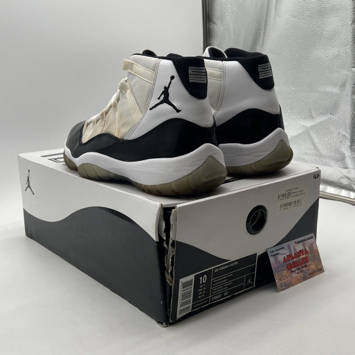 Size 10 - Air Jordan 11 Retro Concord 2011 (378037-107)