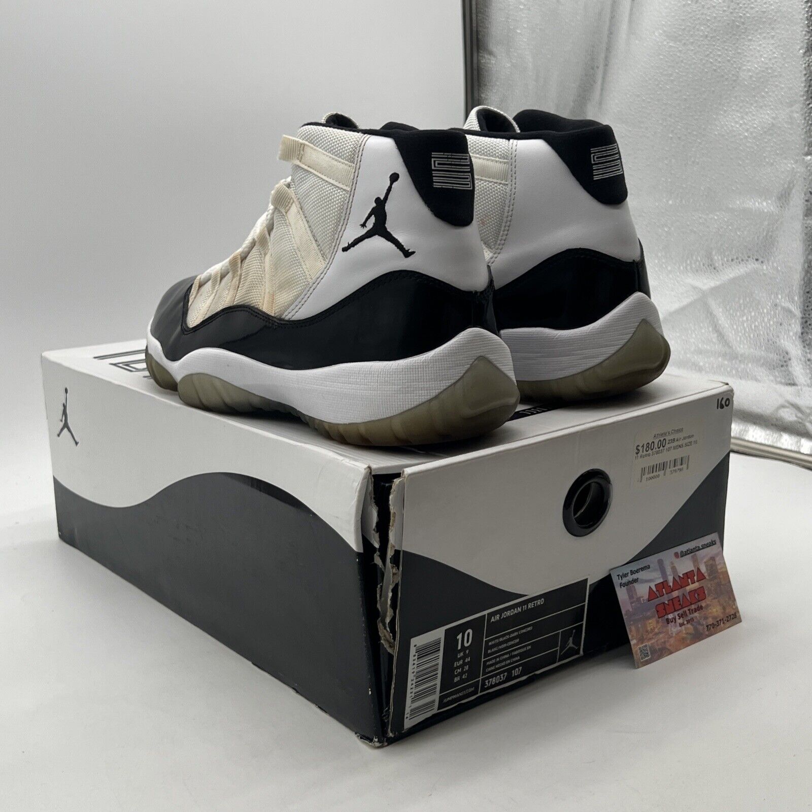 Size 10 - Air Jordan 11 Retro Concord 2011 (378037-107)