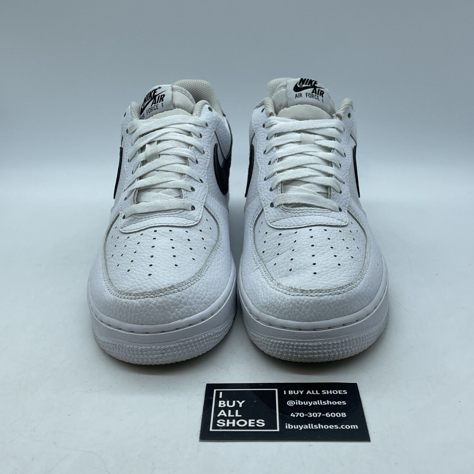 Size 10 - Nike Air Force 1 '07 Low White Black Leather (CT2302-100)