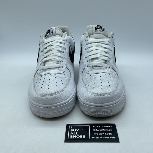 Size 10 - Nike Air Force 1 '07 Low White Black Leather (CT2302-100)